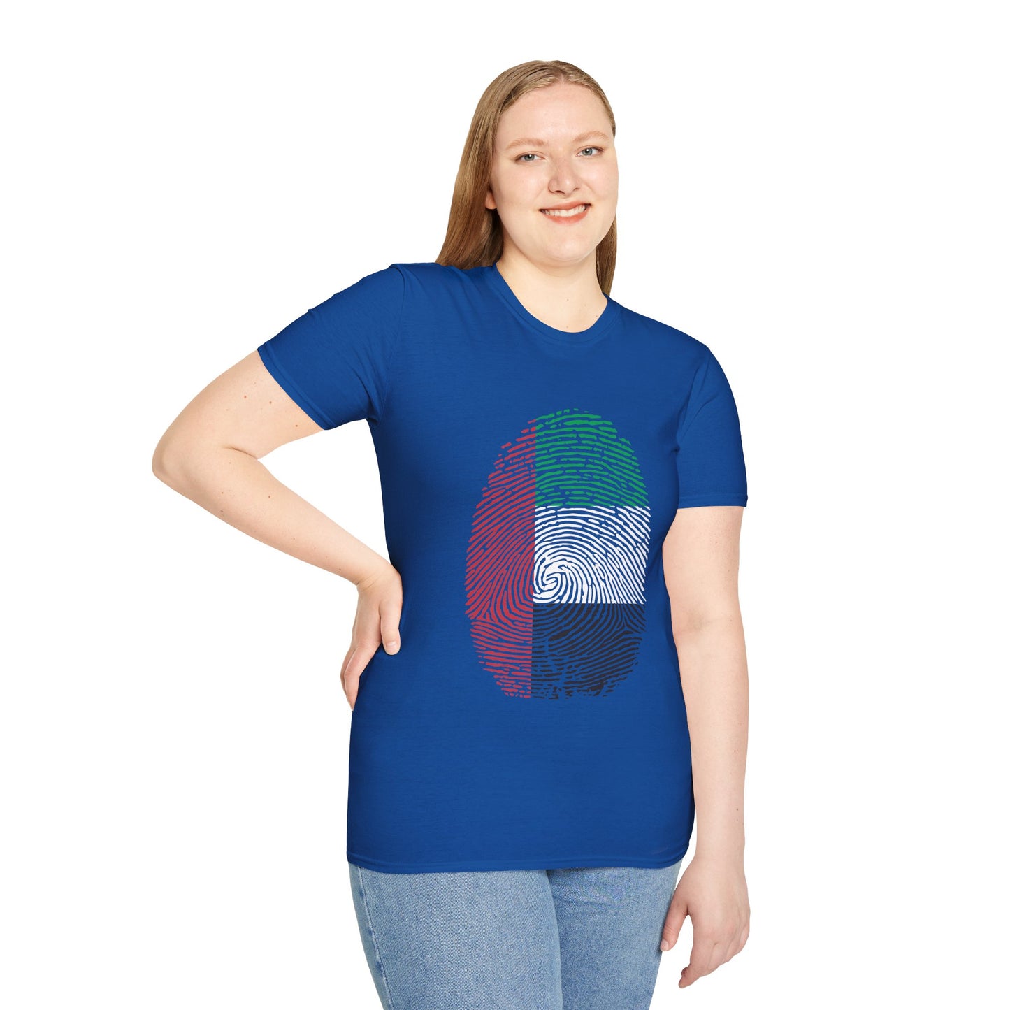 UAE Fingerprint flag Soccer World Cup Fan T-Shirt (WOMEN)