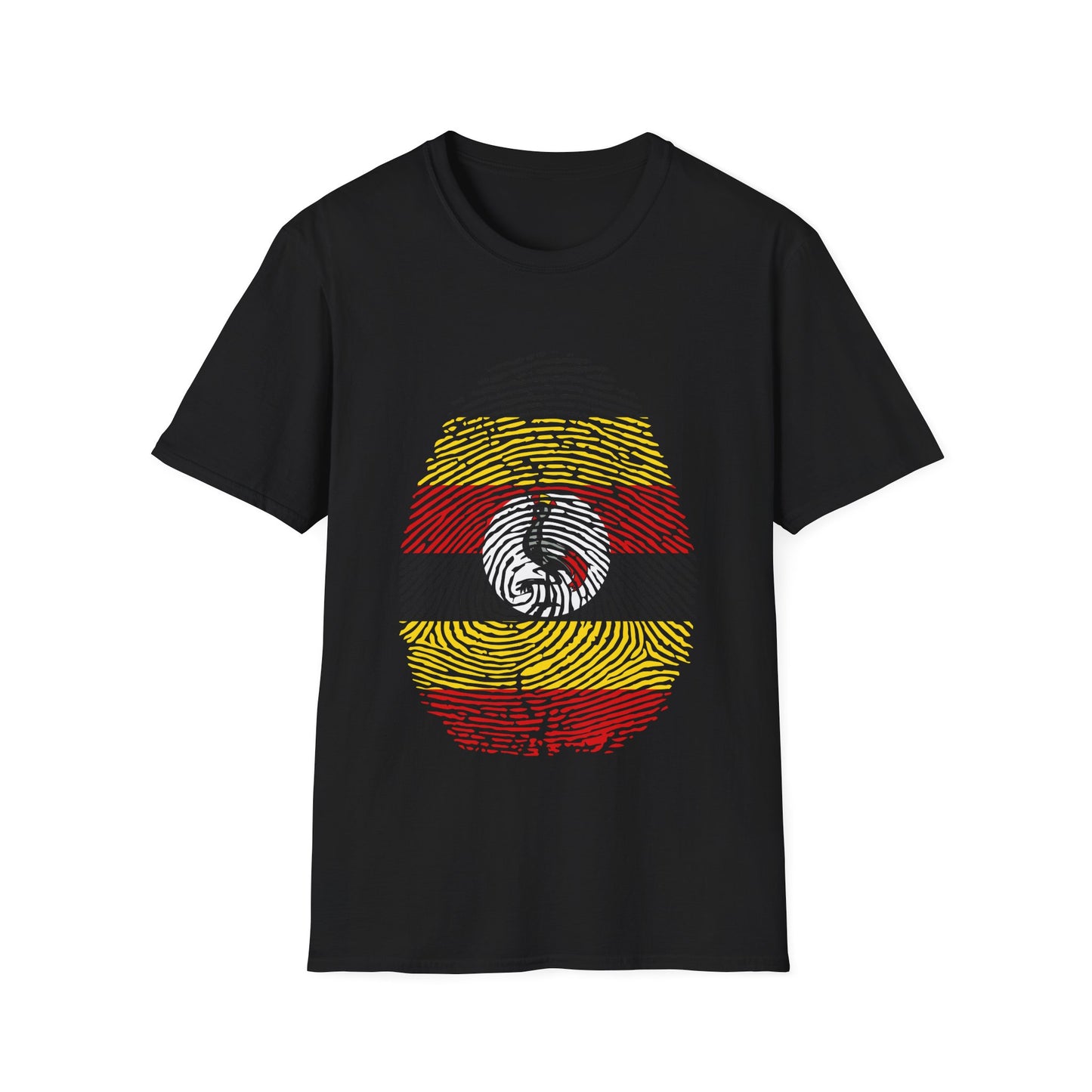 UGANDA Fingerprint flag Soccer World Cup Fan T-Shirt (WOMEN)