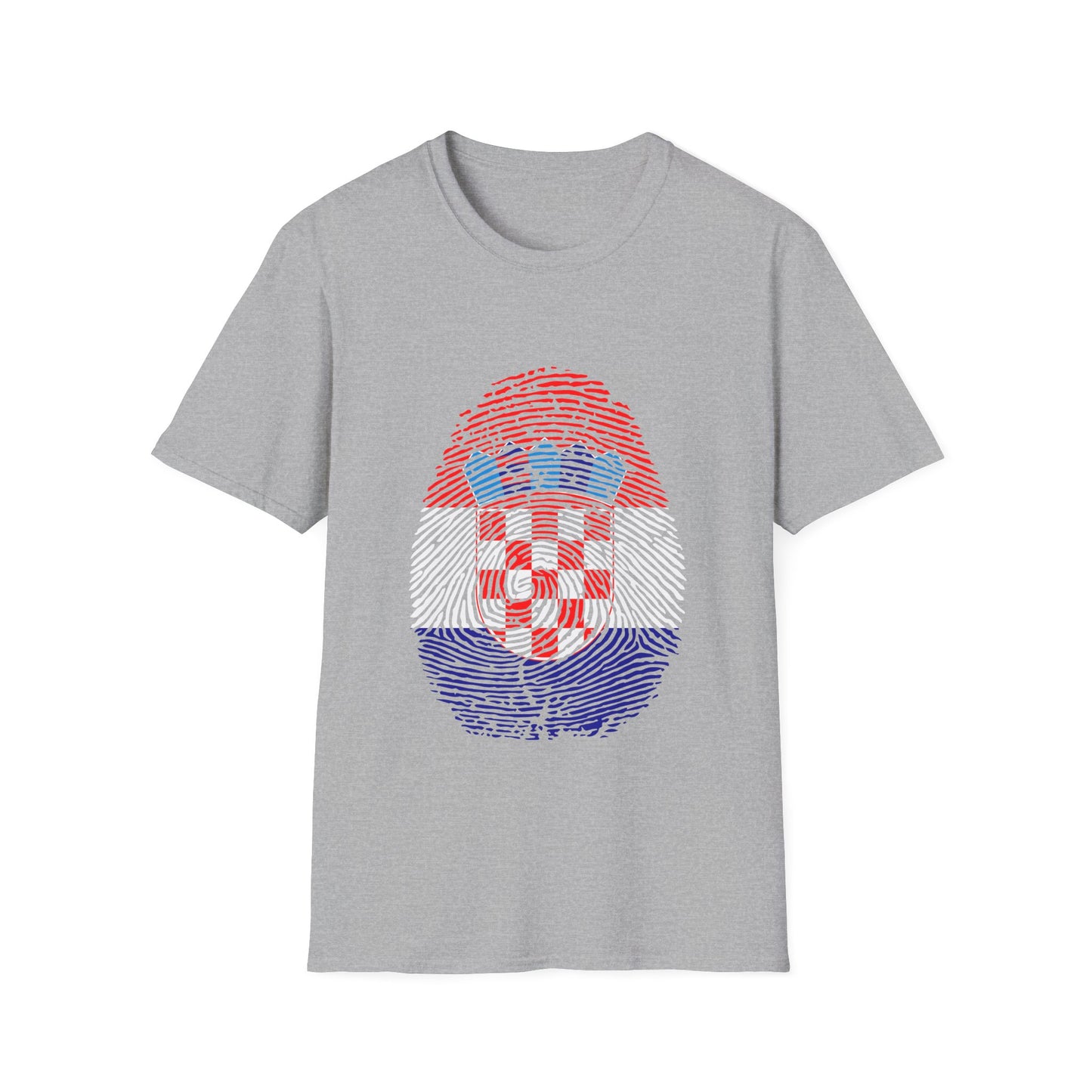 CROATIA Fingerprint flag Soccer World Cup Fan T-Shirt (WOMEN)