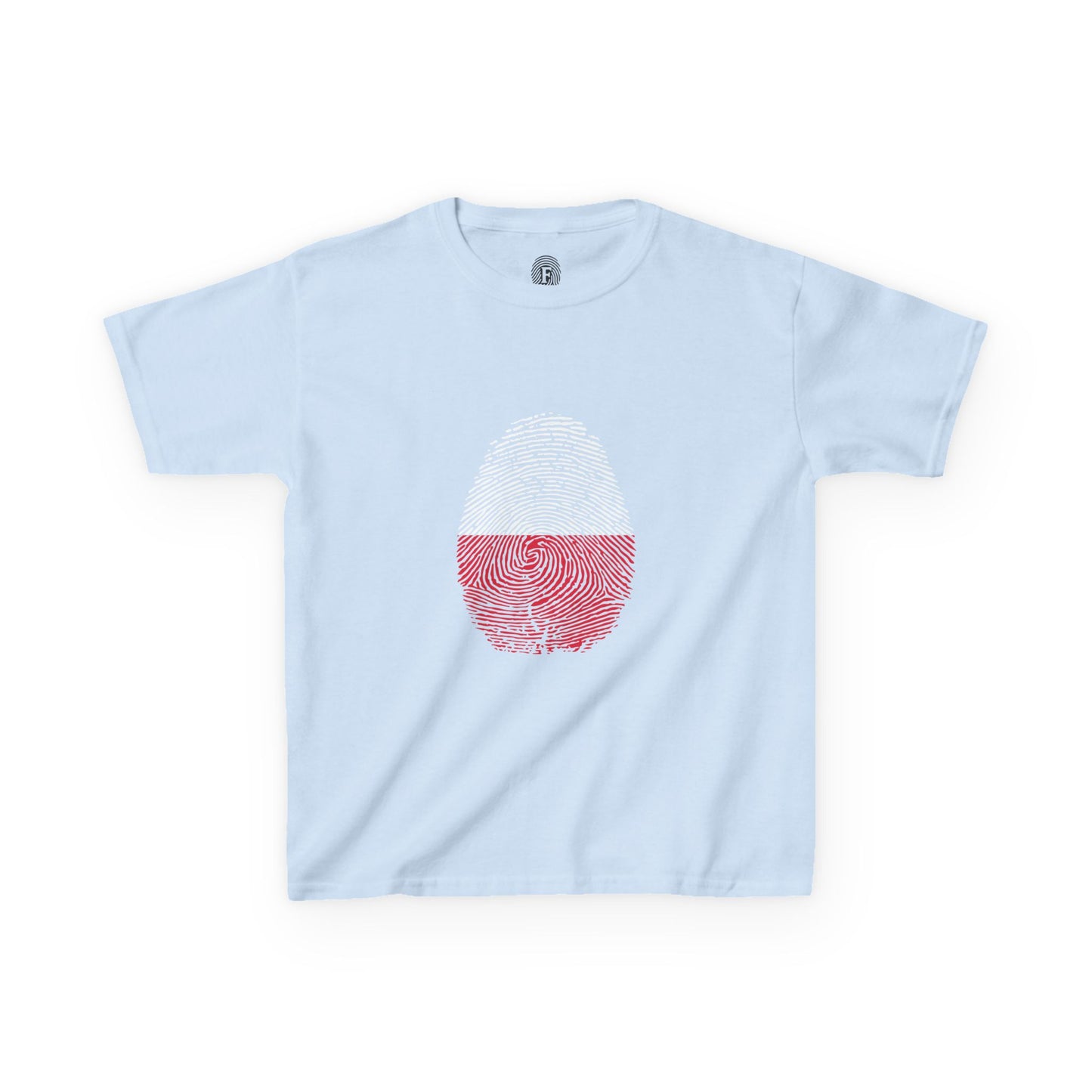 POLAND Fingerprint flag Soccer World Cup Fan T-Shirt (KIDS - UNISEX)