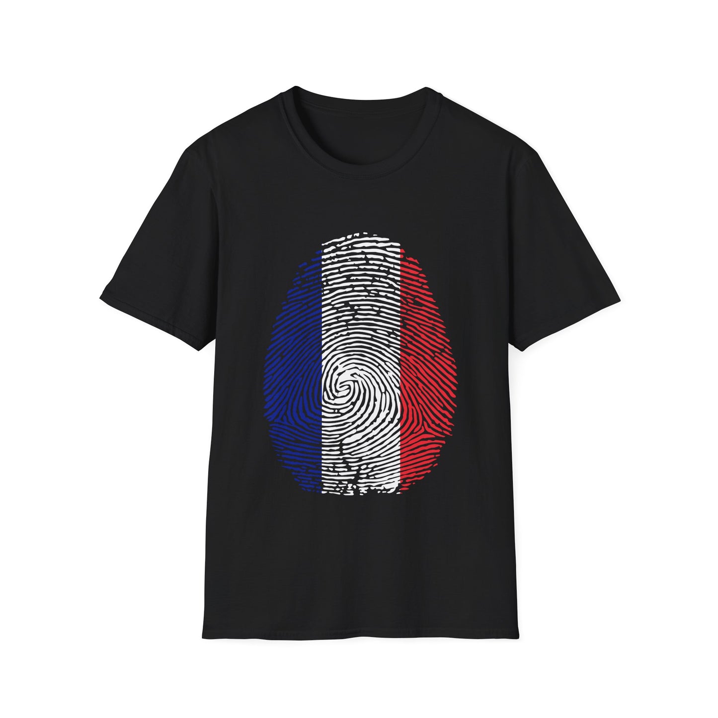 FRANCE Fingerprint flag Soccer World Cup Fan T-Shirt (MEN)