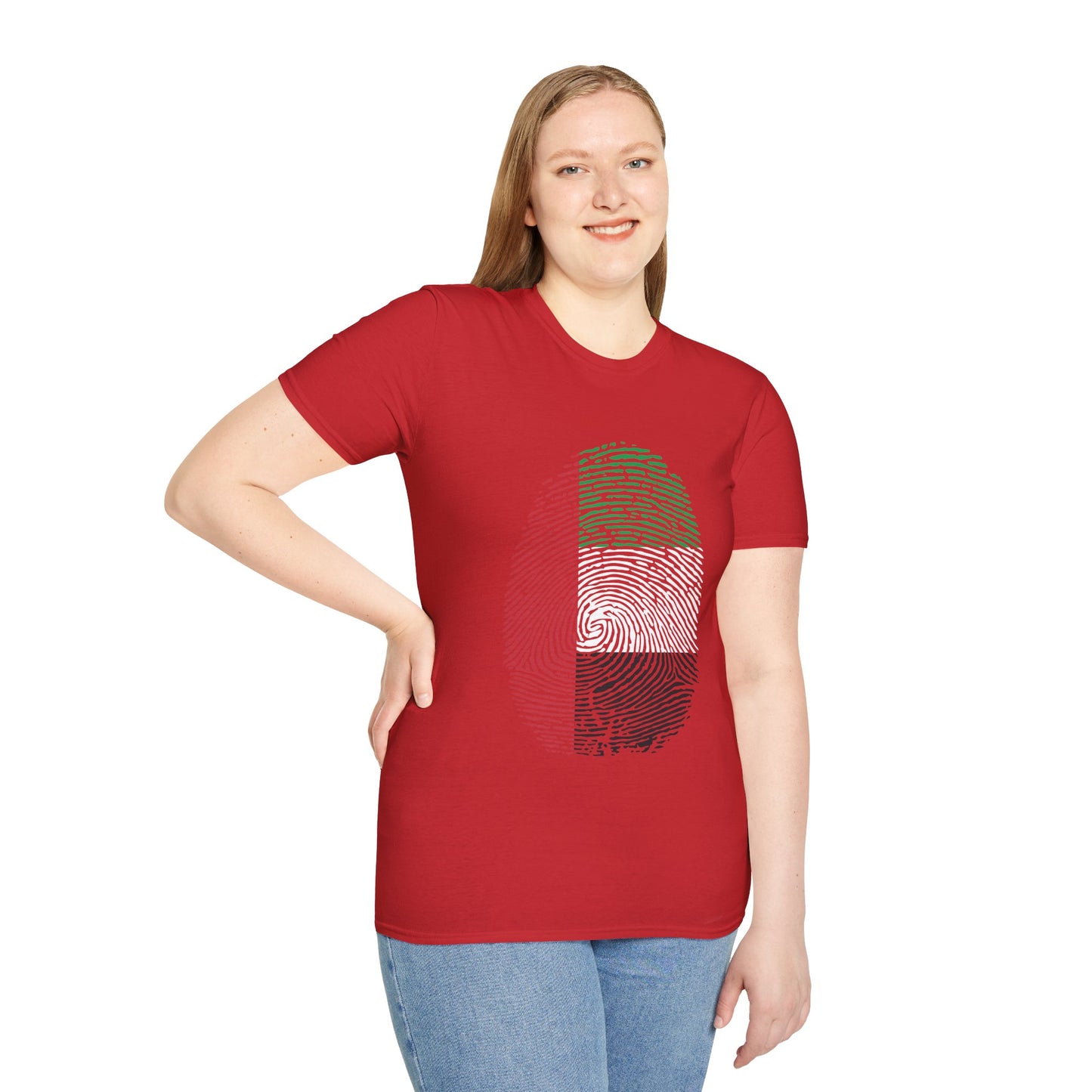UAE Fingerprint flag Soccer World Cup Fan T-Shirt (WOMEN)