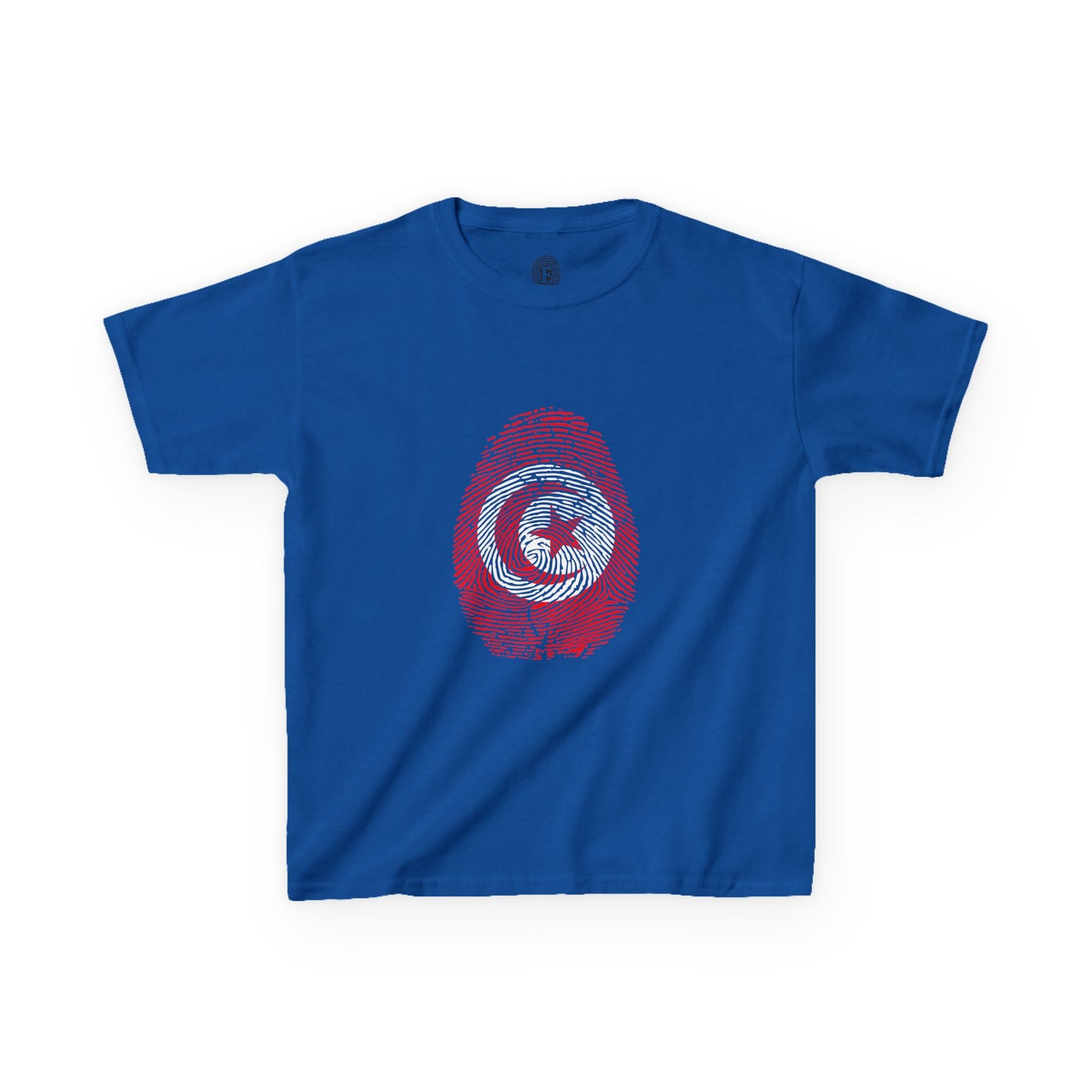 TUNISIA Fingerprint flag Soccer World Cup Fan T-Shirt (KIDS - UNISEX)