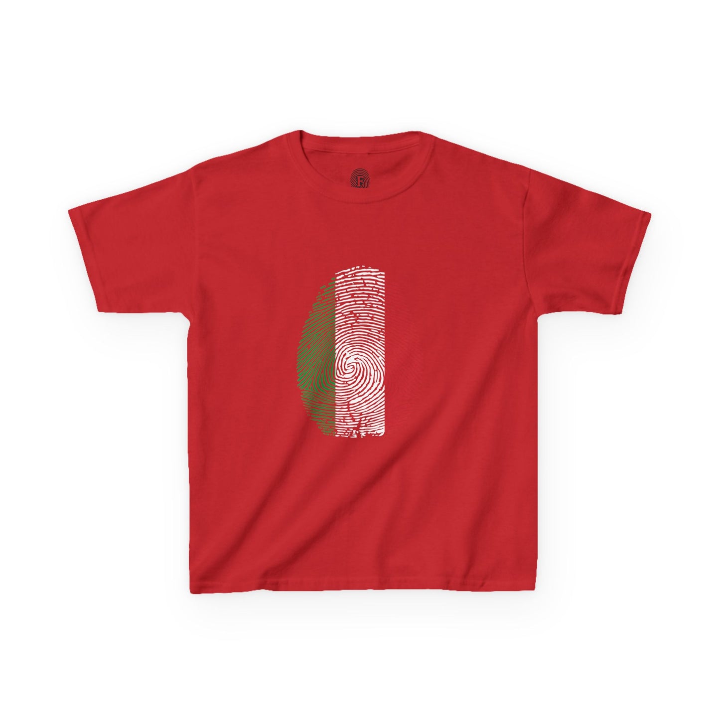 ITALY Fingerprint flag Soccer World Cup Fan T-Shirt (KIDS - UNISEX)