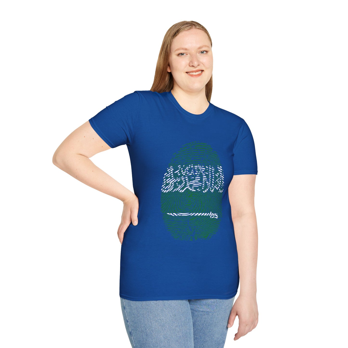 SAUDI ARABIA Fingerprint flag Soccer World Cup Fan T-Shirt (WOMEN)