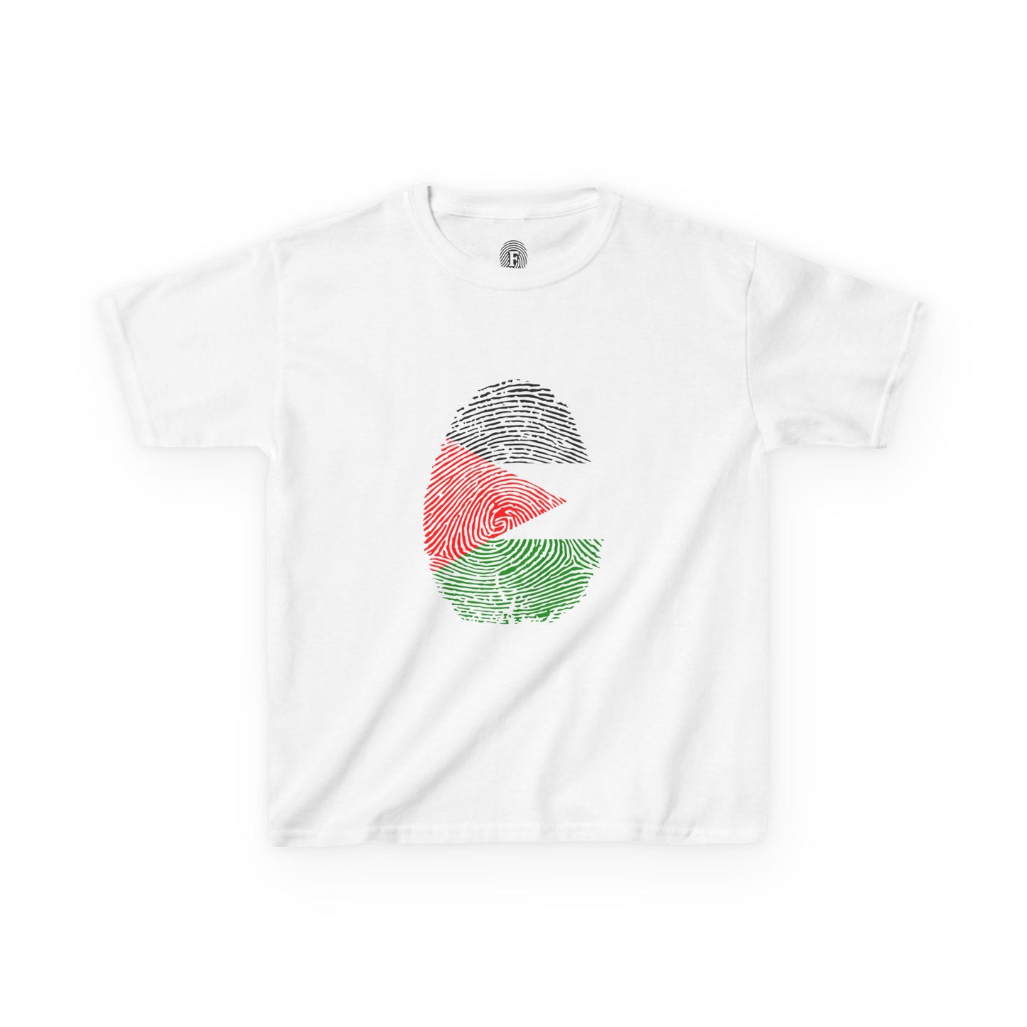 PALESTINE Fingerprint flag Soccer World Cup Fan T-Shirt (KIDS - UNISEX)