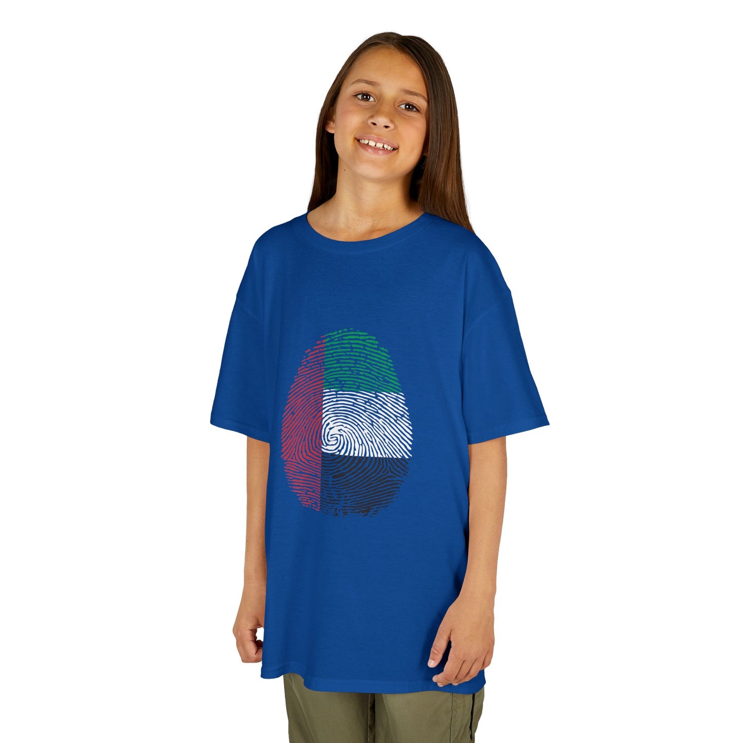 UAE Fingerprint flag Soccer World Cup Fan T-Shirt (KIDS - UNISEX)