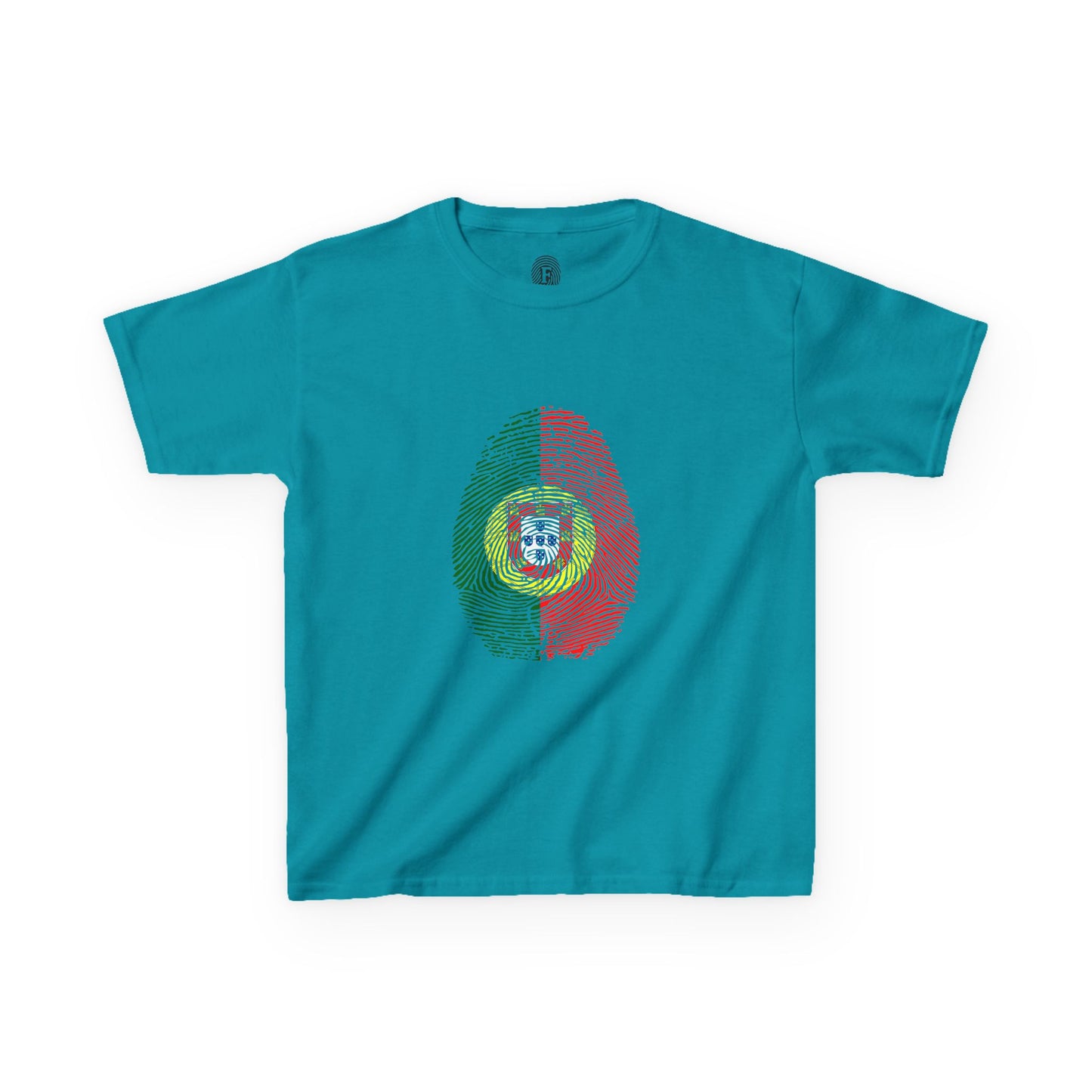 PORTUGAL Fingerprint flag Soccer World Cup Fan T-Shirt (KIDS - UNISEX)