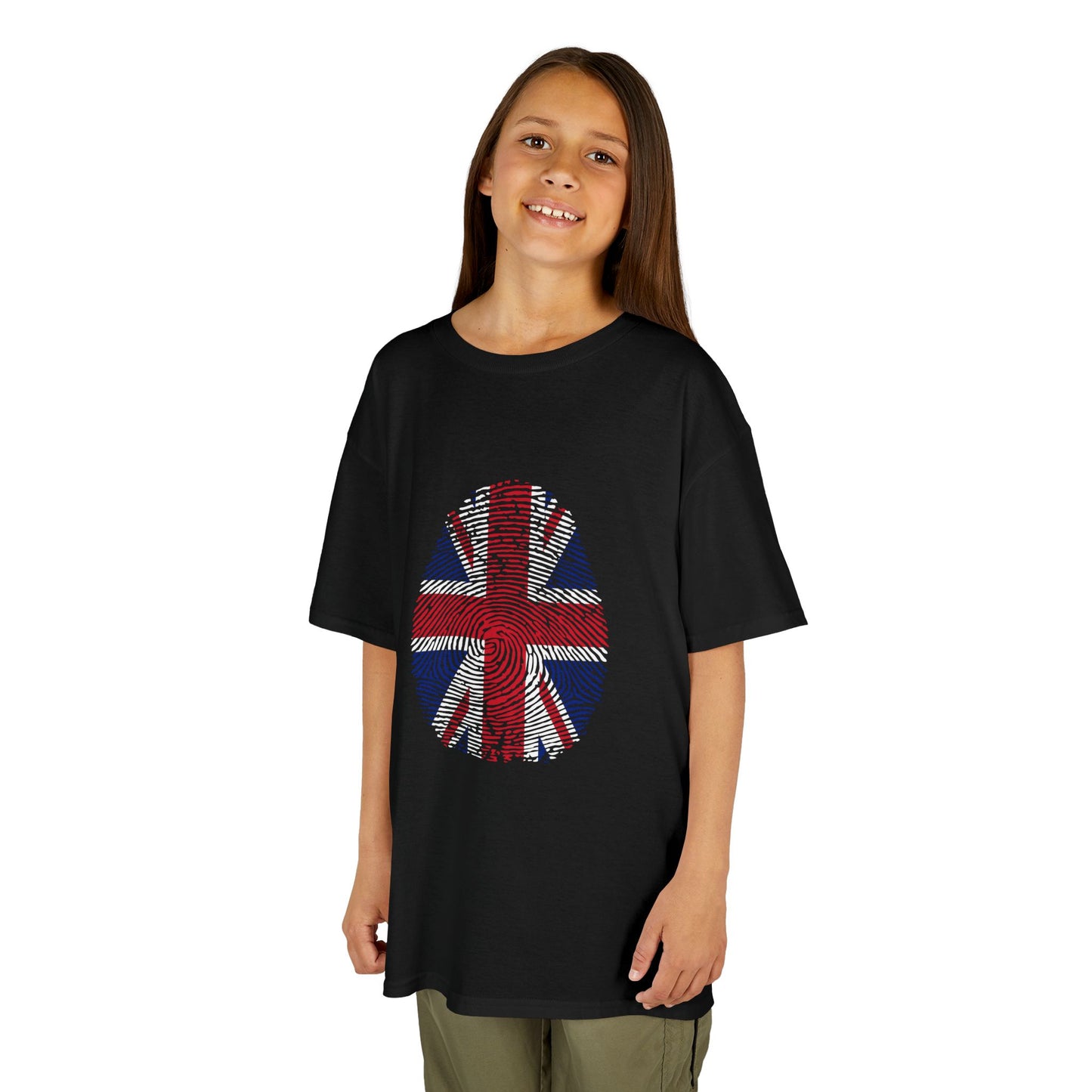 UK Fingerprint flag Soccer World Cup Fan T-Shirt (KIDS - UNISEX)