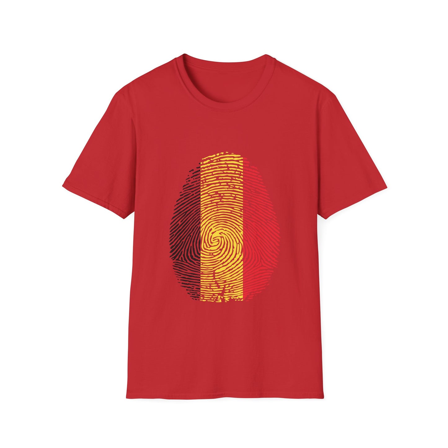BELGIUM Fingerprint flag Soccer World Cup Fan T-Shirt (WOMEN)