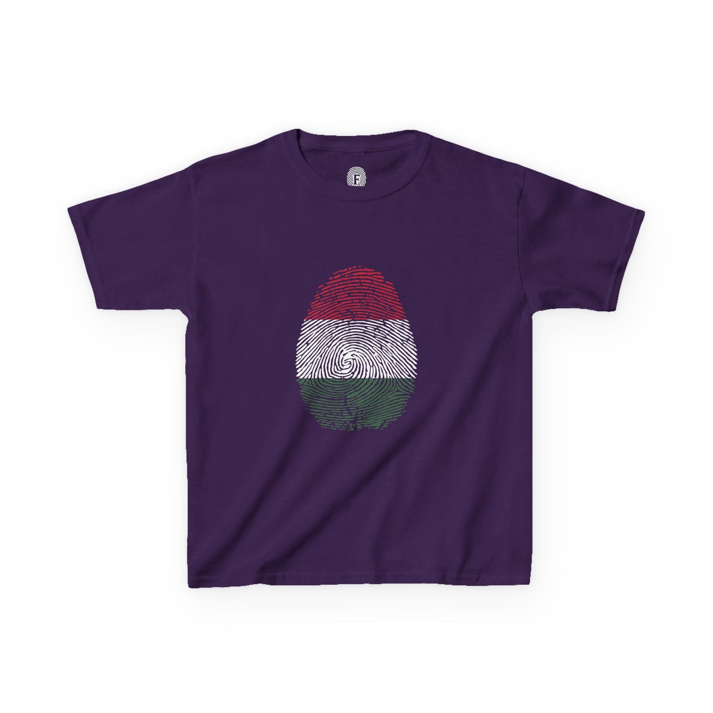 HUNGARY Fingerprint flag Soccer World Cup Fan T-Shirt (KIDS - UNISEX)