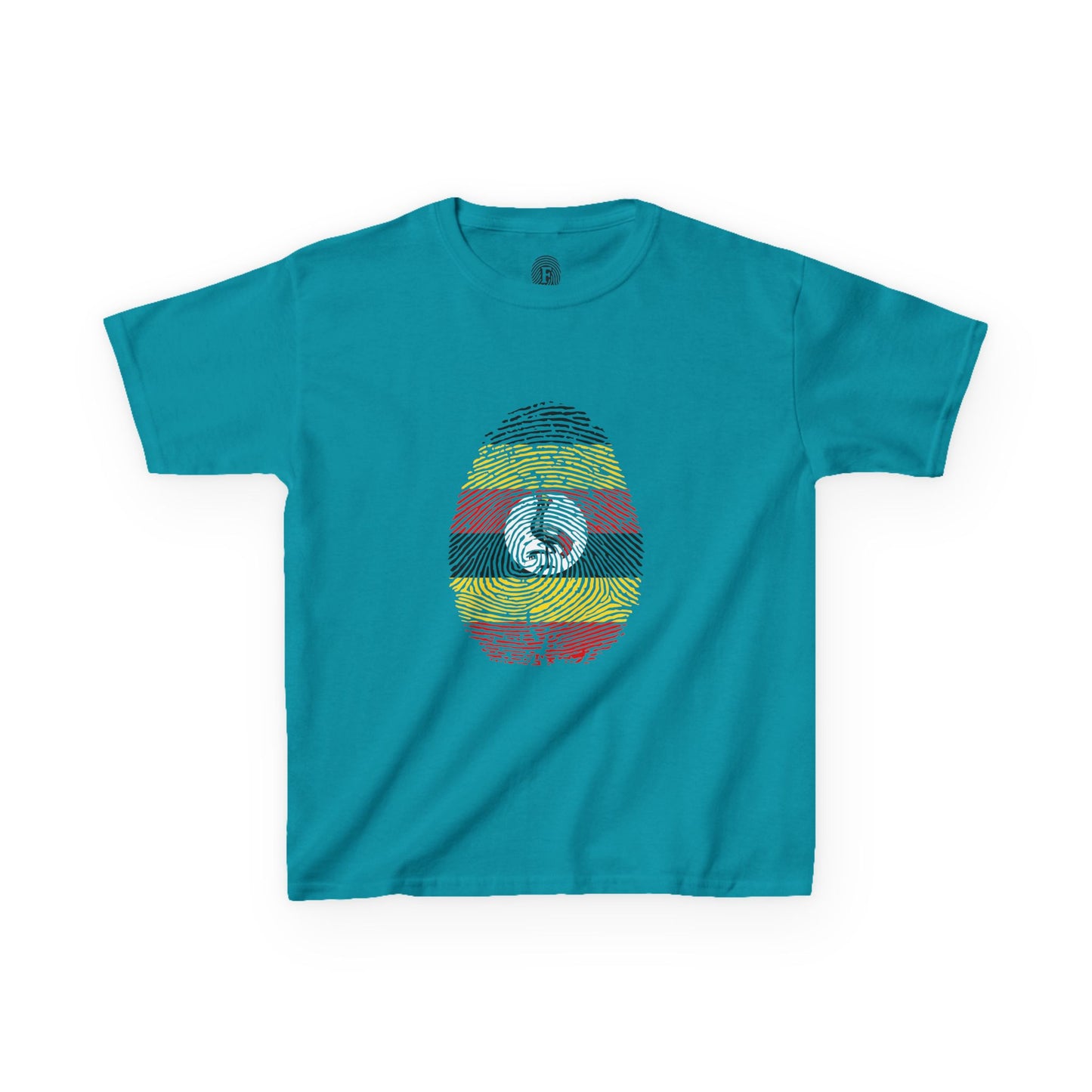 UGANDA Fingerprint flag Soccer World Cup Fan T-Shirt (KIDS - UNISEX)
