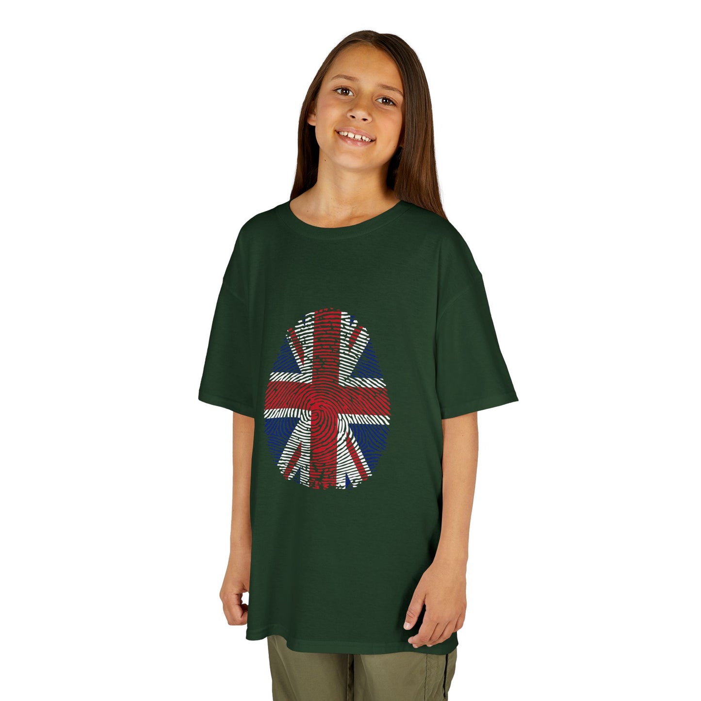 UK Fingerprint flag Soccer World Cup Fan T-Shirt (KIDS - UNISEX)