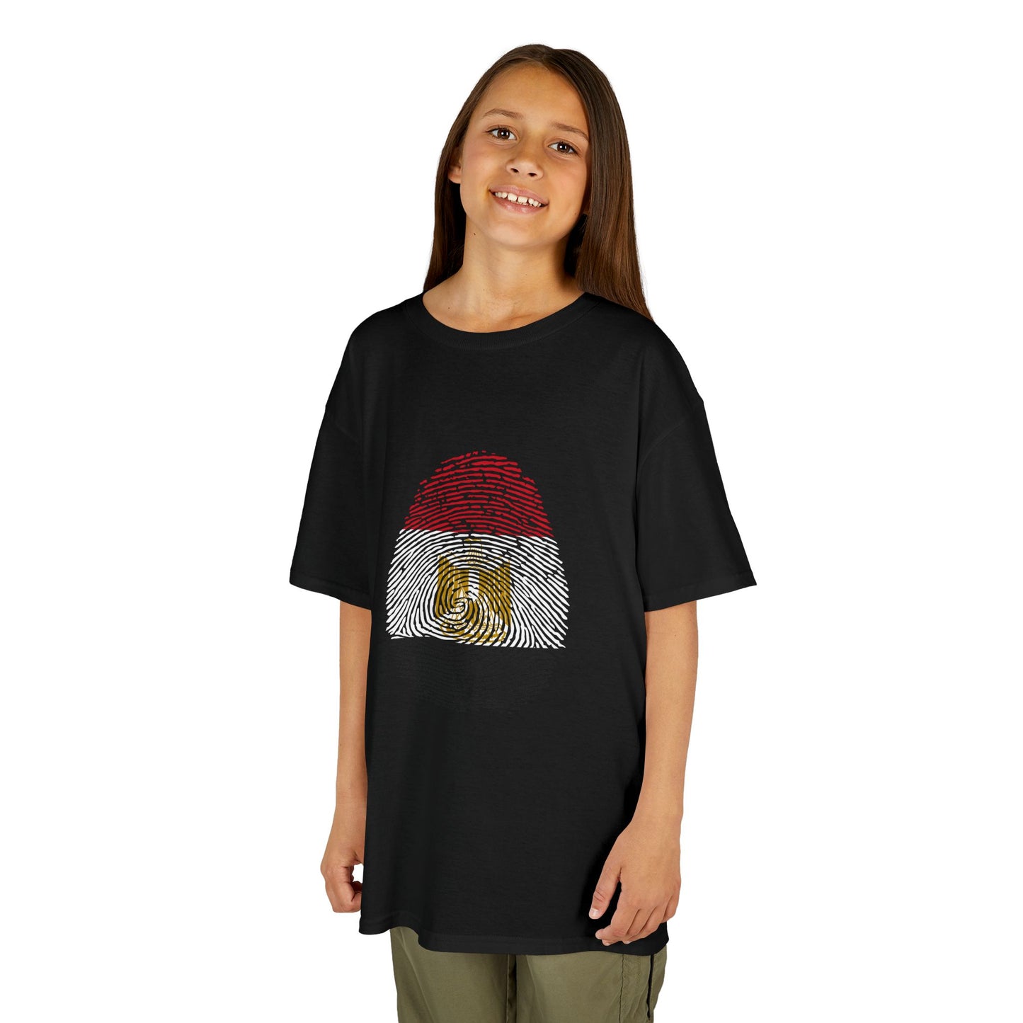 EGYPT Fingerprint flag Soccer World Cup Fan T-Shirt (KIDS - UNISEX)