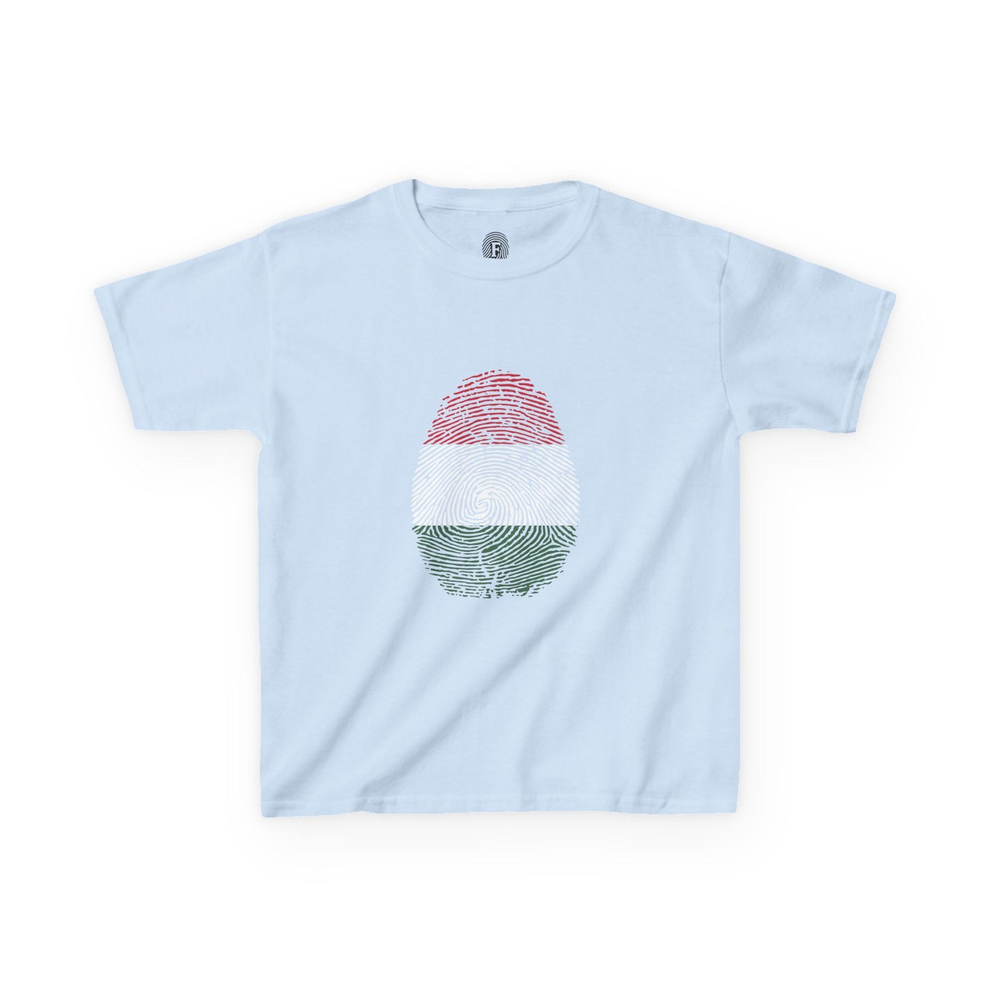 HUNGARY Fingerprint flag Soccer World Cup Fan T-Shirt (KIDS - UNISEX)