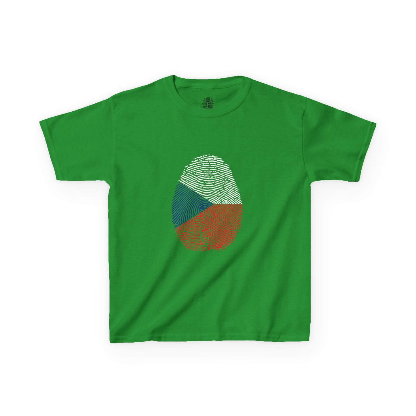 CZECHIA Fingerprint flag Soccer World Cup Fan T-Shirt (KIDS - UNISEX)