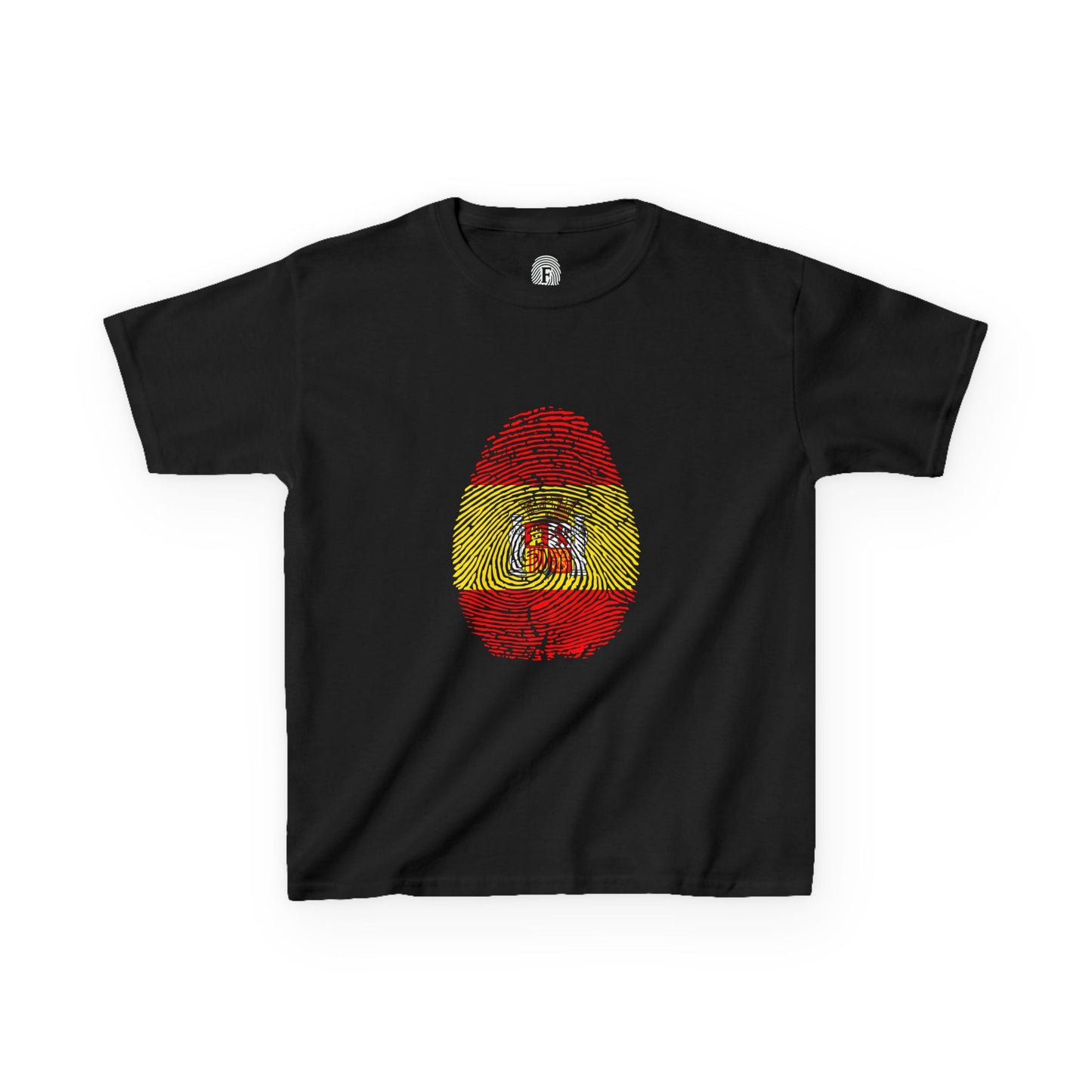 SPAIN Fingerprint flag Soccer World Cup Fan T-Shirt (KIDS - UNISEX)