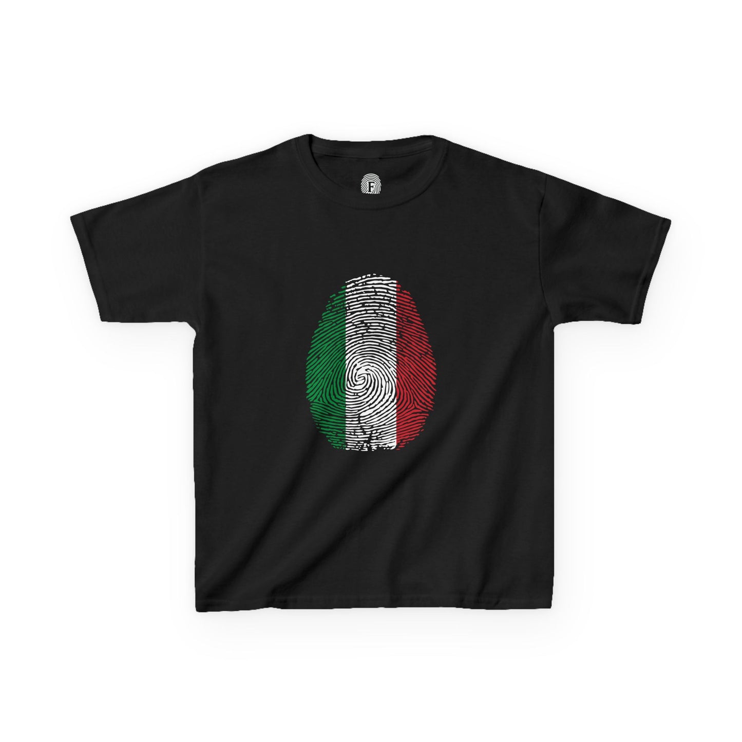 ITALY Fingerprint flag Soccer World Cup Fan T-Shirt (KIDS - UNISEX)