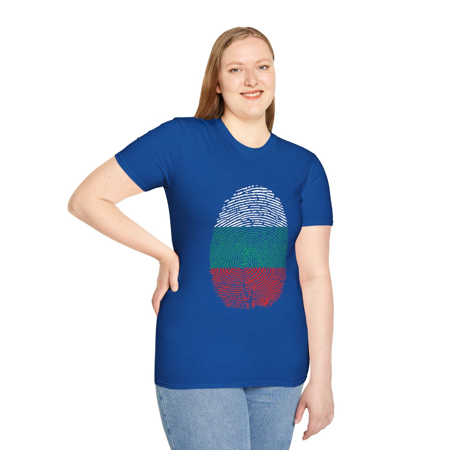 BULGARIA Fingerprint flag Soccer World Cup Fan T-Shirt (WOMEN)