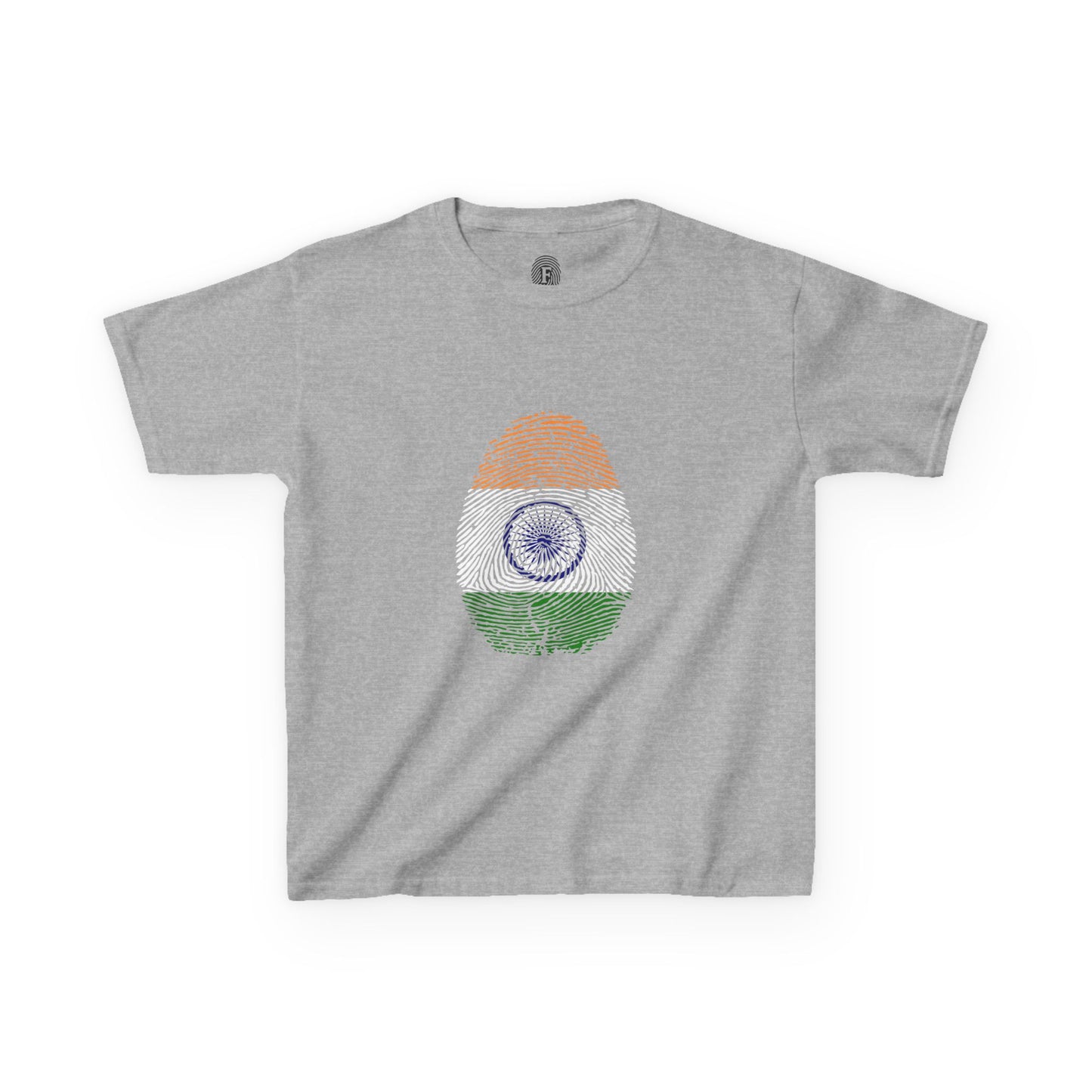 INDIA Fingerprint flag Soccer World Cup Fan T-Shirt (KIDS - UNISEX)