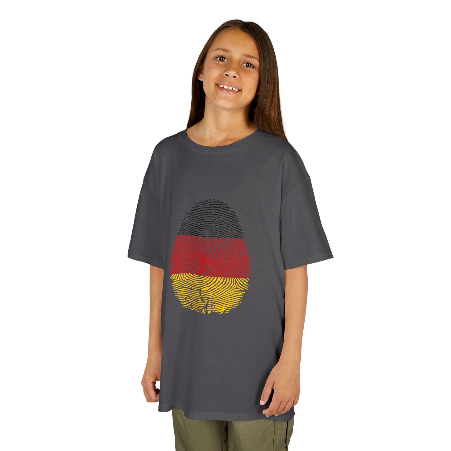 GERMANY Fingerprint flag Soccer World Cup Fan T-Shirt (KIDS - UNISEX)