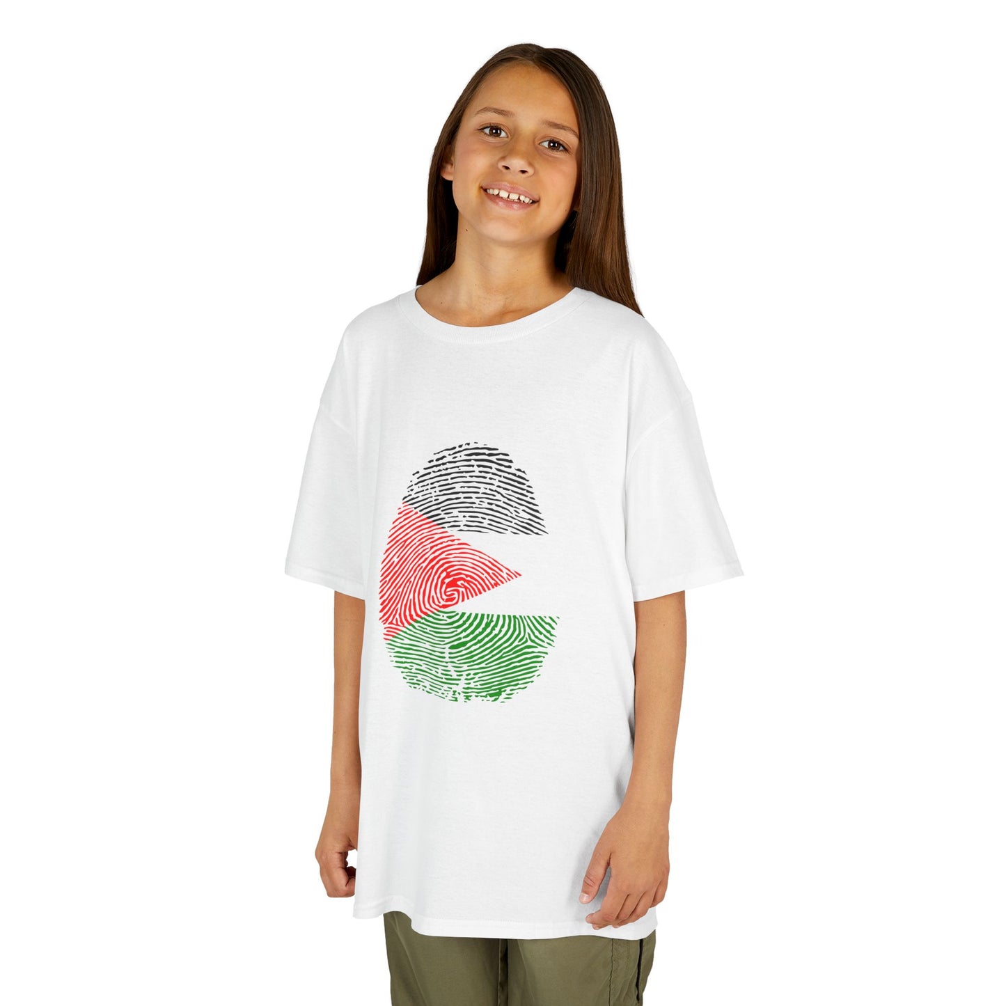 PALESTINE Fingerprint flag Soccer World Cup Fan T-Shirt (KIDS - UNISEX)