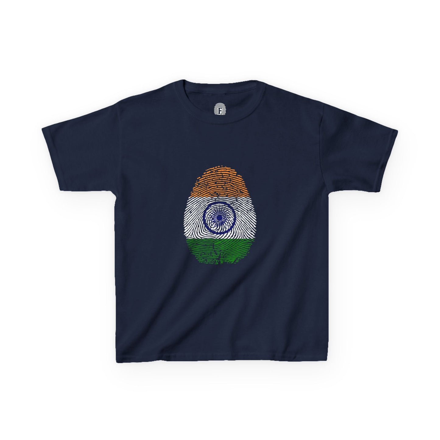 INDIA Fingerprint flag Soccer World Cup Fan T-Shirt (KIDS - UNISEX)