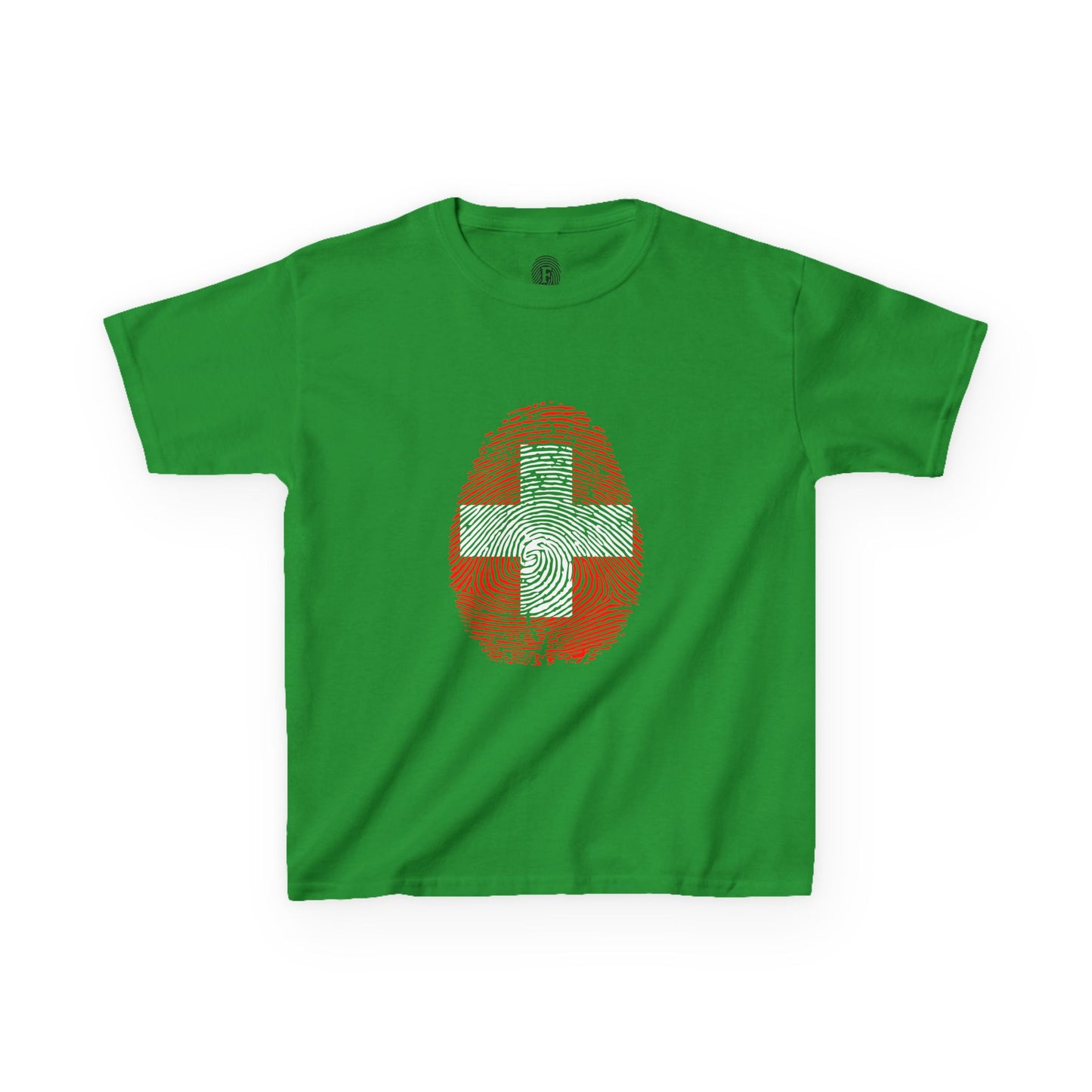 SWITZERLAND Fingerprint flag Soccer World Cup Fan T-Shirt (KIDS - UNISEX)