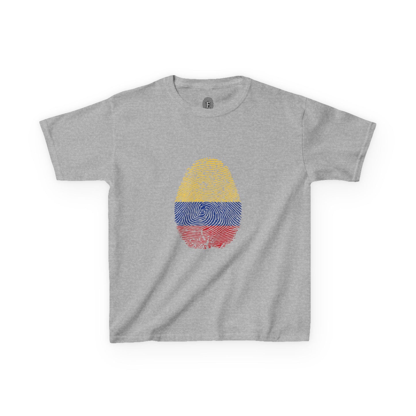 COLOMBIA Fingerprint flag Soccer World Cup Fan T-Shirt (KIDS - UNISEX)