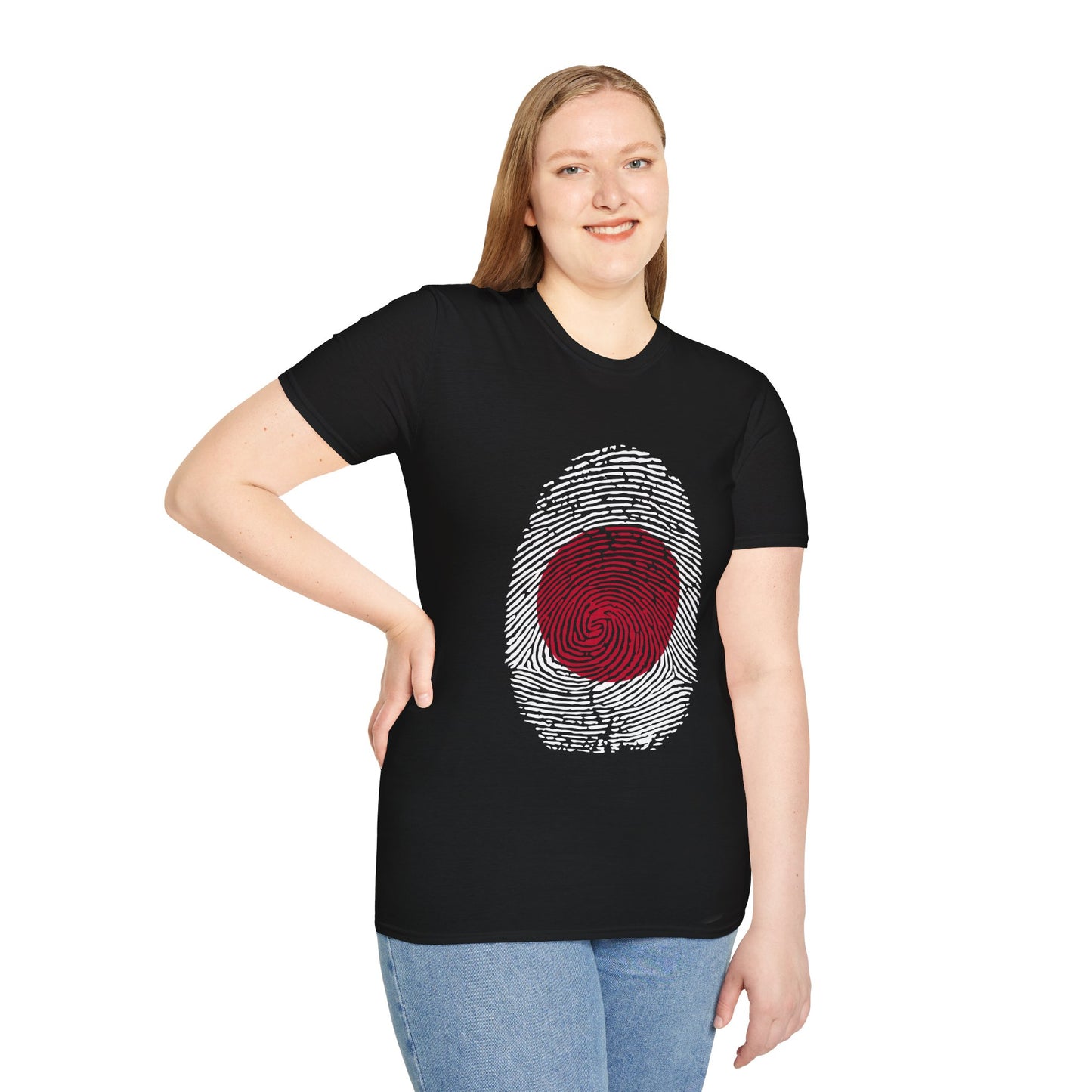 JAPAN Fingerprint flag Soccer World Cup Fan T-Shirt (WOMEN)