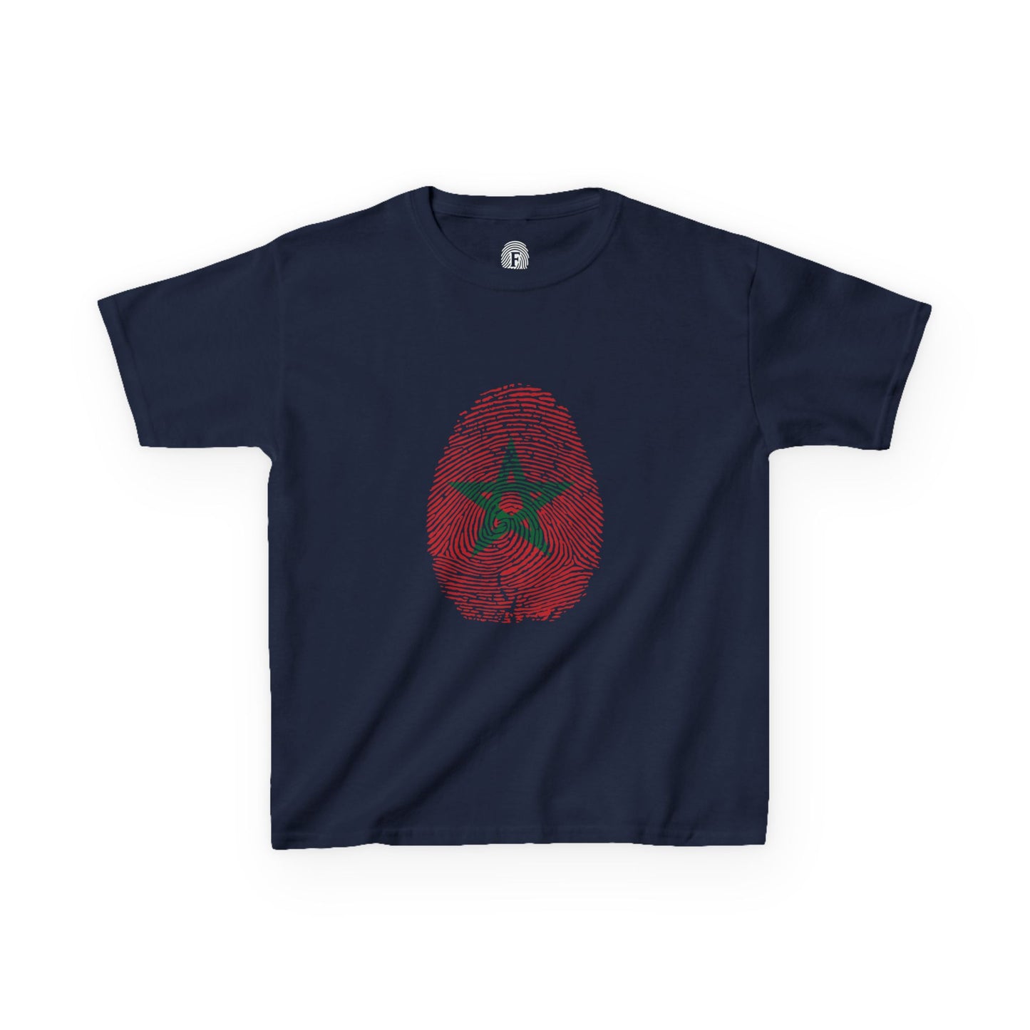 MOROCCO Fingerprint flag Soccer World Cup Fan T-Shirt (KIDS - UNISEX)