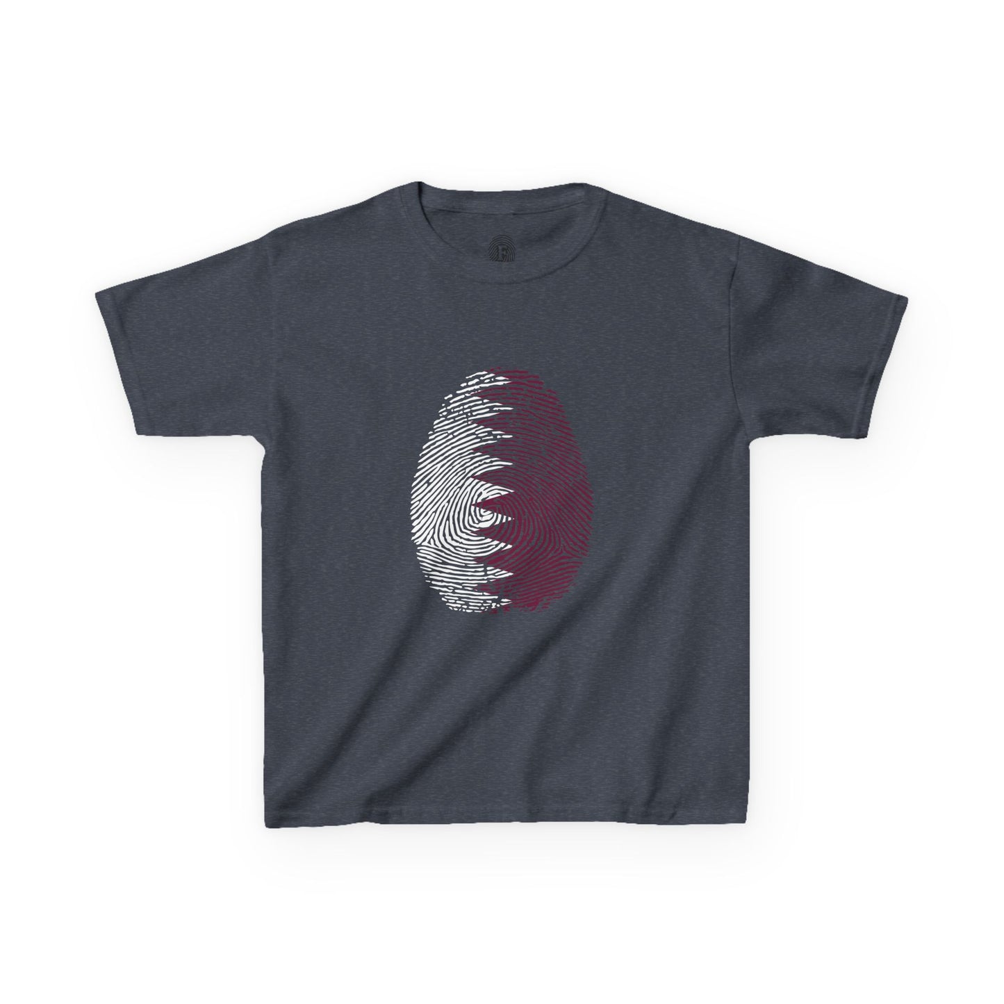 QATAR Fingerprint flag Soccer World Cup Fan T-Shirt (KIDS - UNISEX)