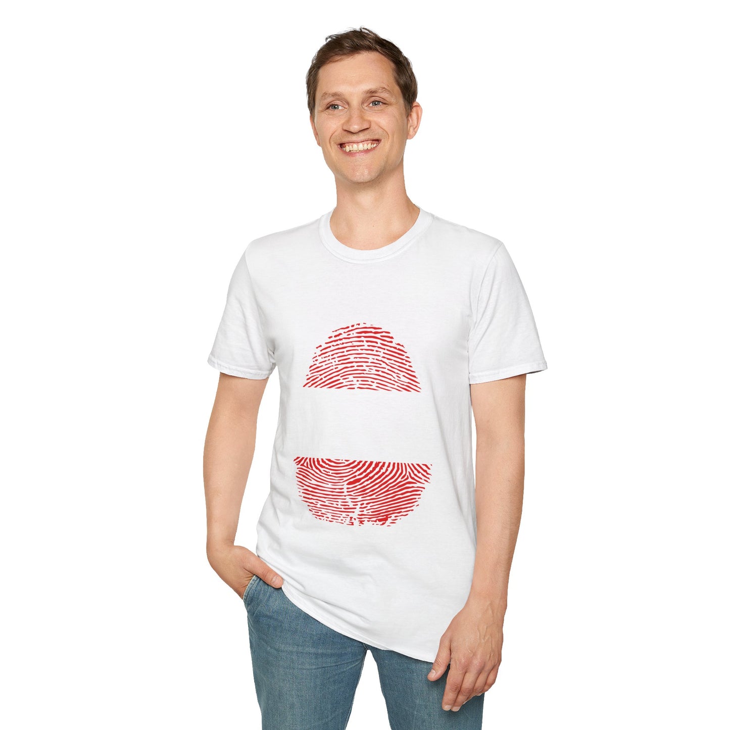 AUSTRIA Fingerprint flag Soccer World Cup Fan T-Shirt (MEN)