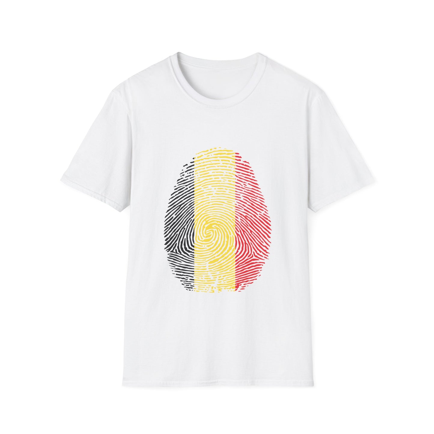 BELGIUM Fingerprint flag Soccer World Cup Fan T-Shirt (WOMEN)