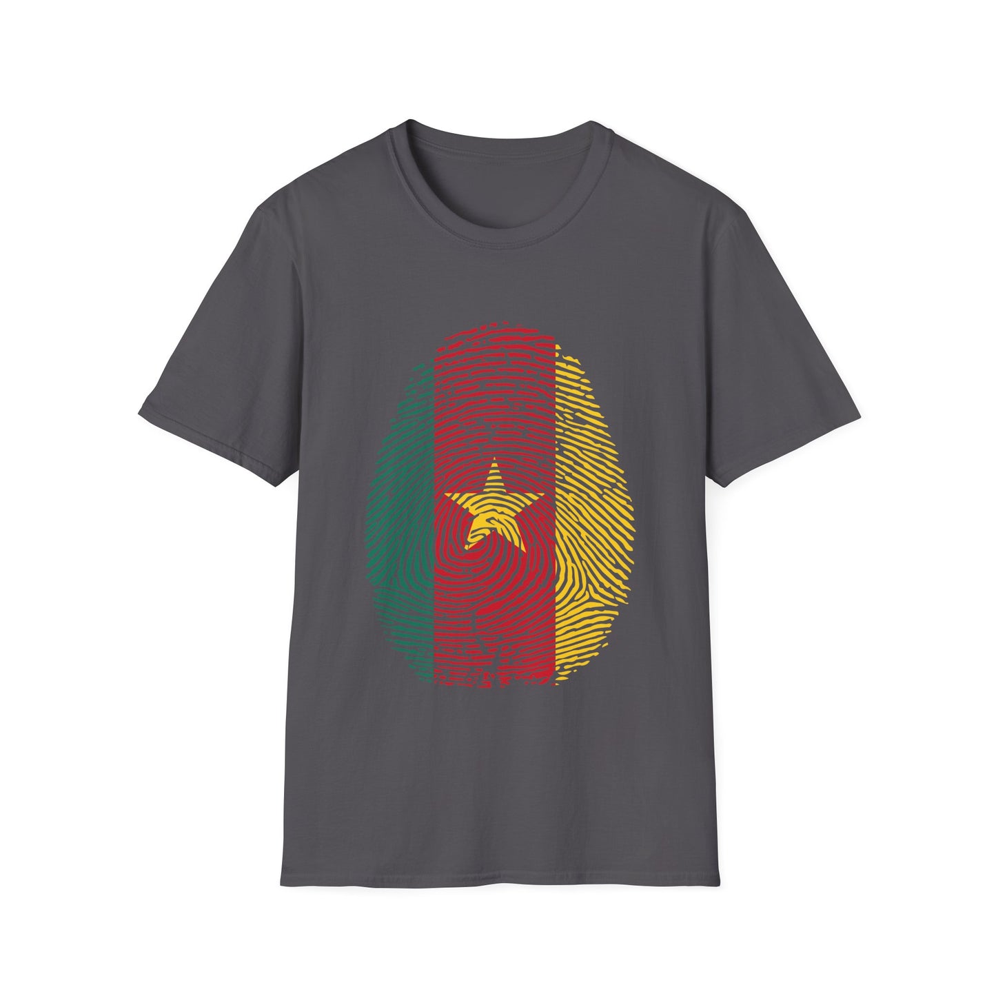 CAMEROON Fingerprint flag Soccer World Cup Fan T-Shirt (WOMEN)