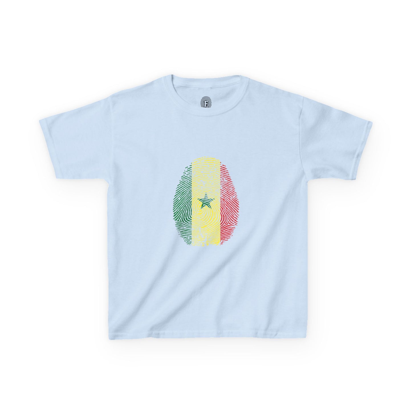 SENEGAL Fingerprint flag Soccer World Cup Fan T-Shirt (KIDS - UNISEX)