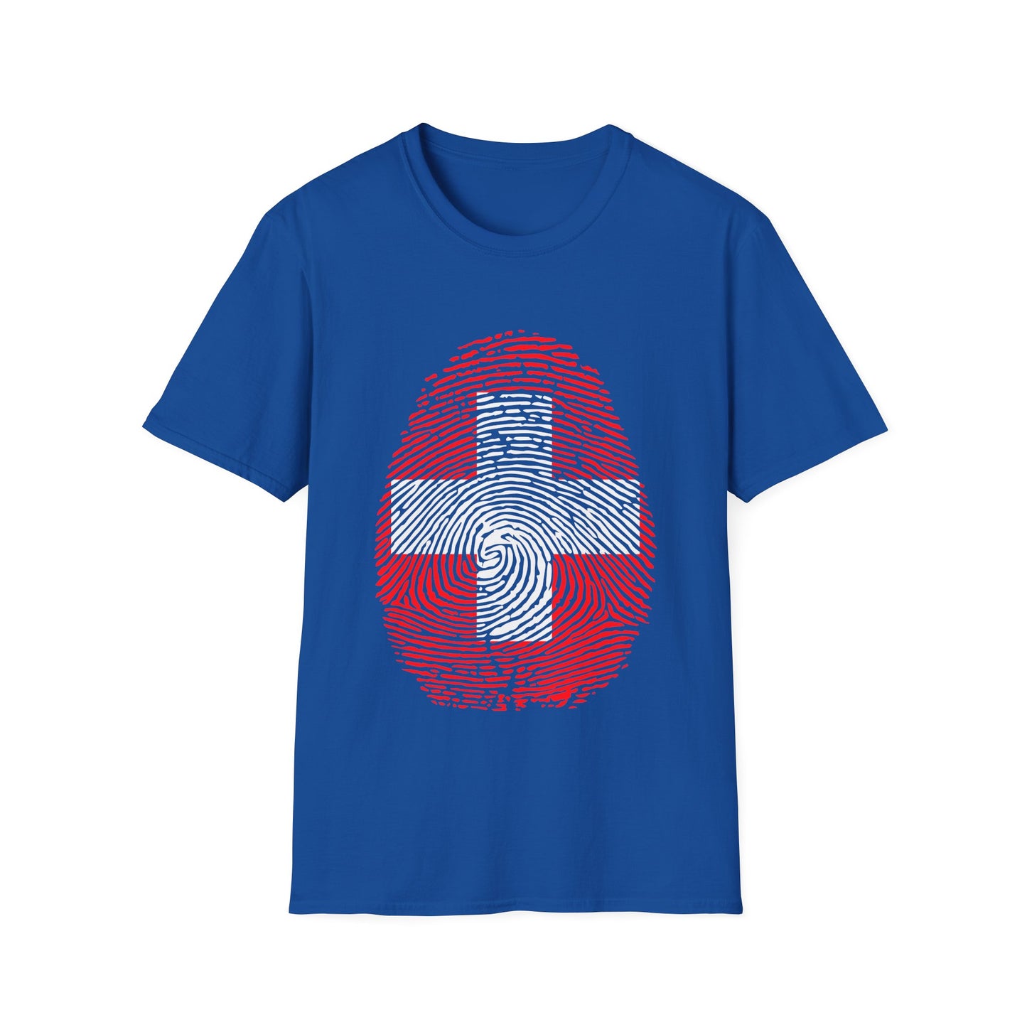 SWITZERLAND Fingerprint flag Soccer World Cup Fan T-Shirt (WOMEN)