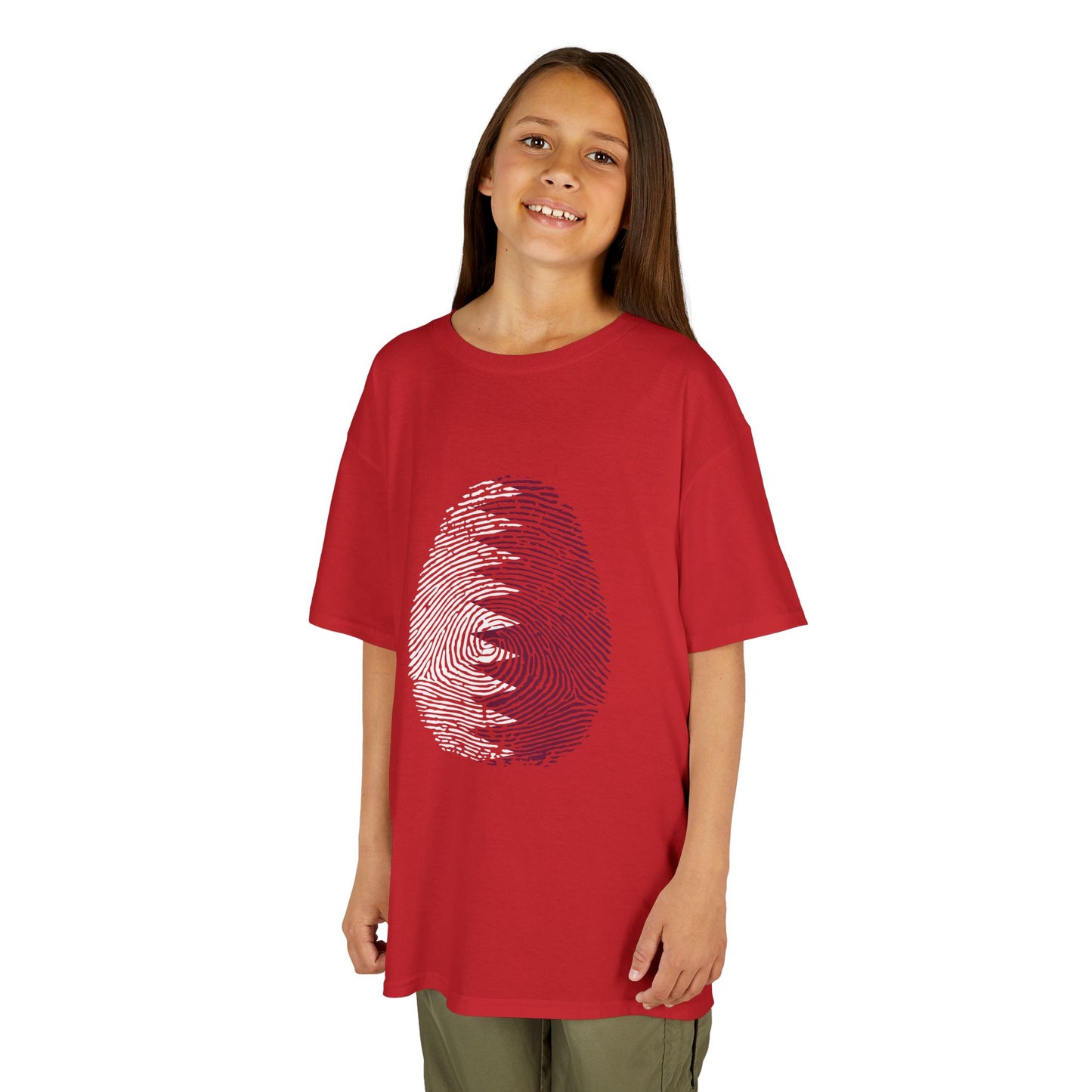 QATAR Fingerprint flag Soccer World Cup Fan T-Shirt (KIDS - UNISEX)