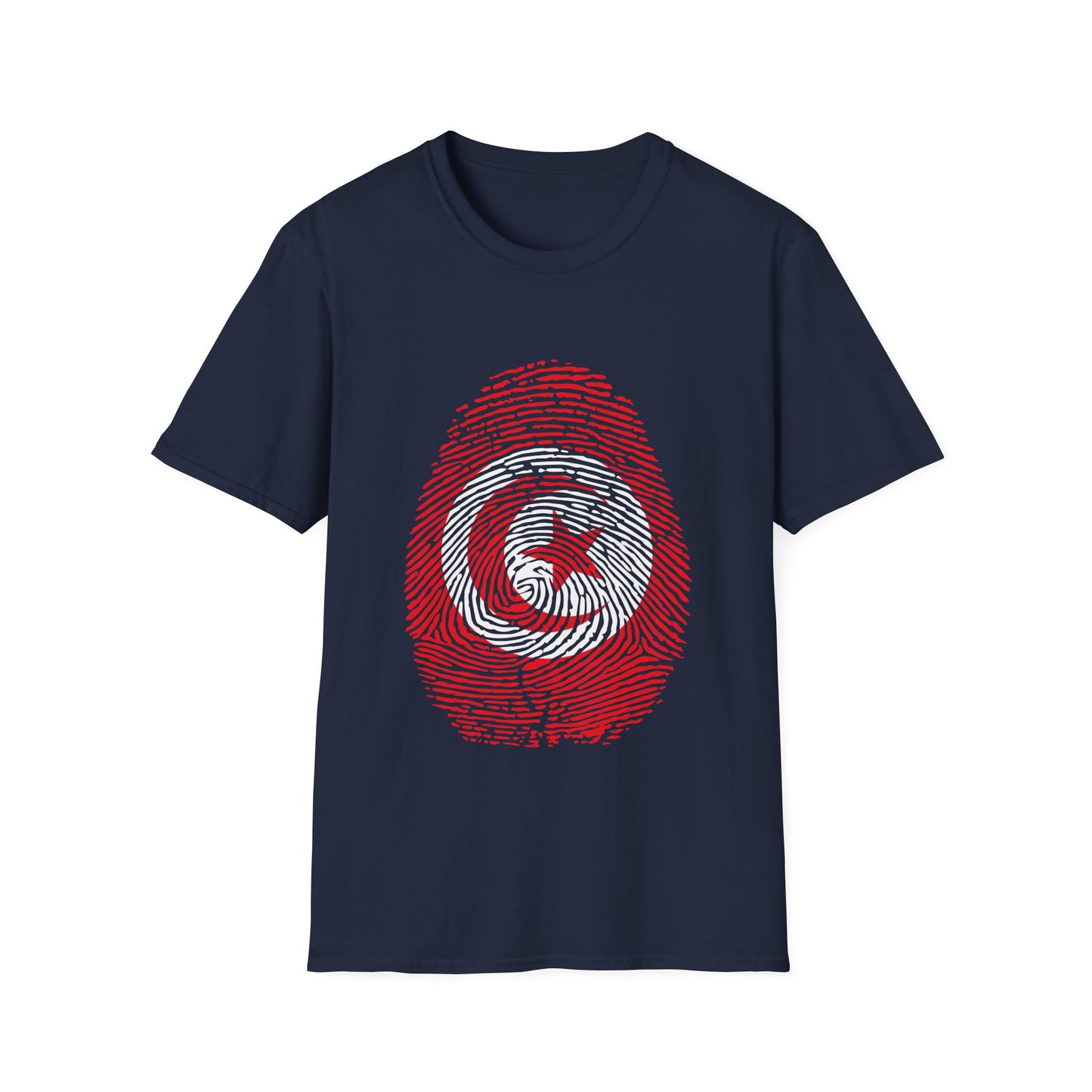 TUNISIA Fingerprint flag Soccer World Cup Fan T-Shirt (WOMEN)
