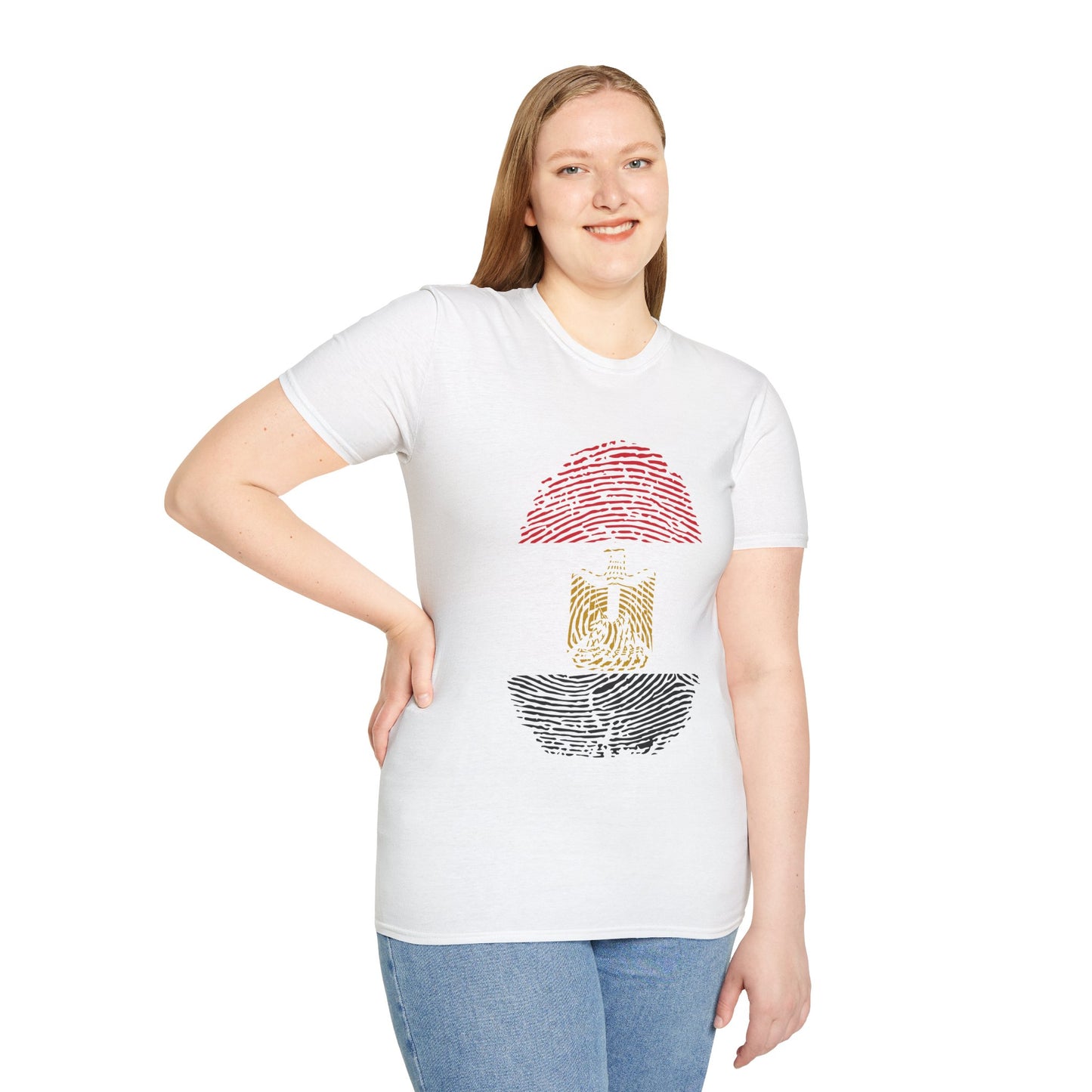 EGYPT Fingerprint flag Soccer World Cup Fan T-Shirt (WOMEN)