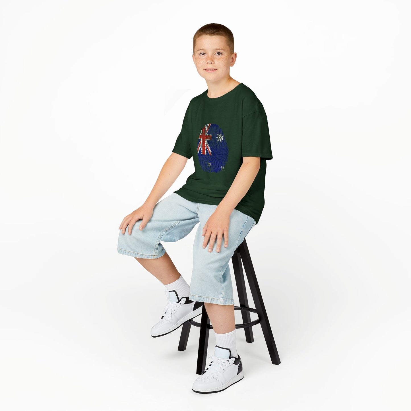 AUSTRALIA Fingerprint flag Soccer World Cup Fan T-Shirt (KIDS - UNISEX)