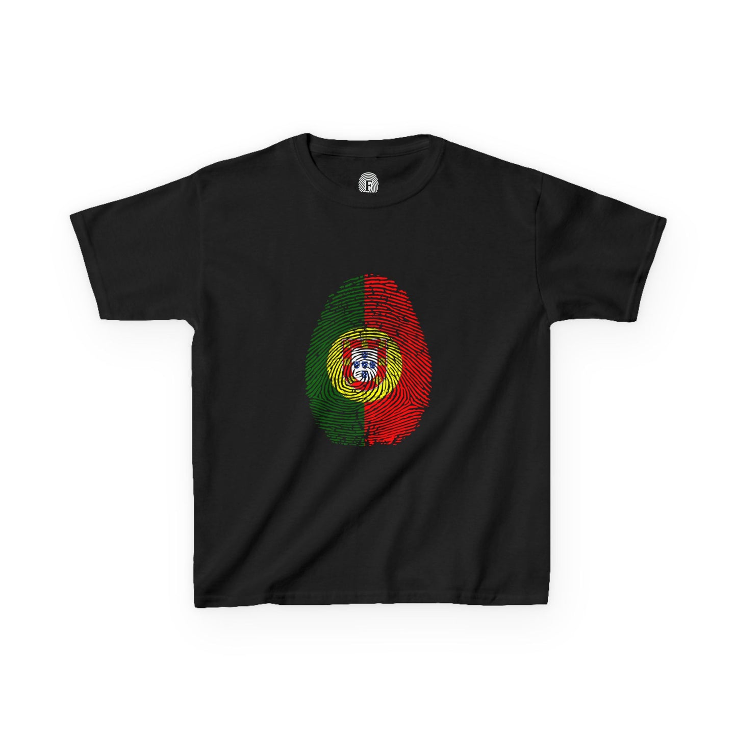 PORTUGAL Fingerprint flag Soccer World Cup Fan T-Shirt (KIDS - UNISEX)