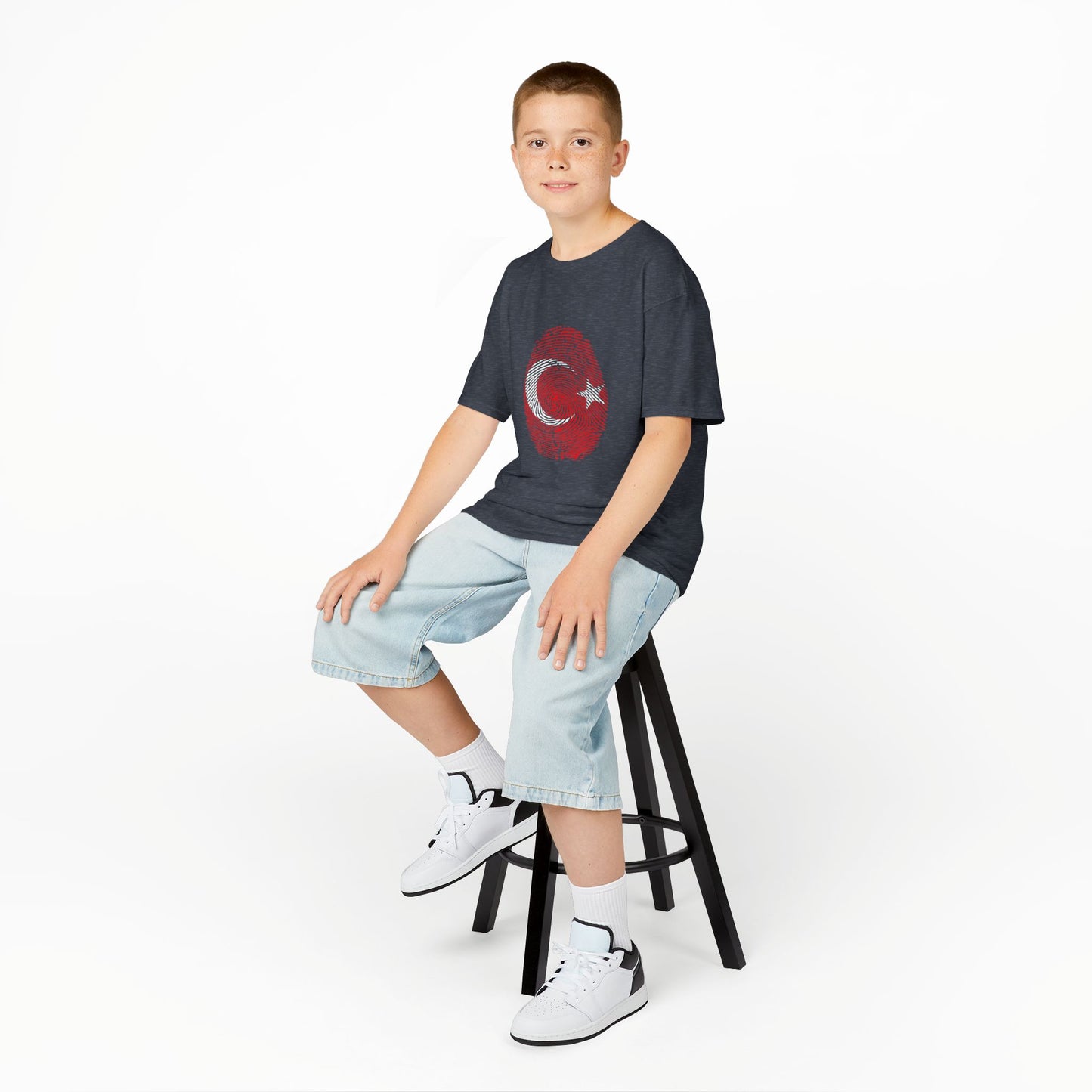 TURKIYE Fingerprint flag Soccer World Cup Fan T-Shirt (KIDS - UNISEX)