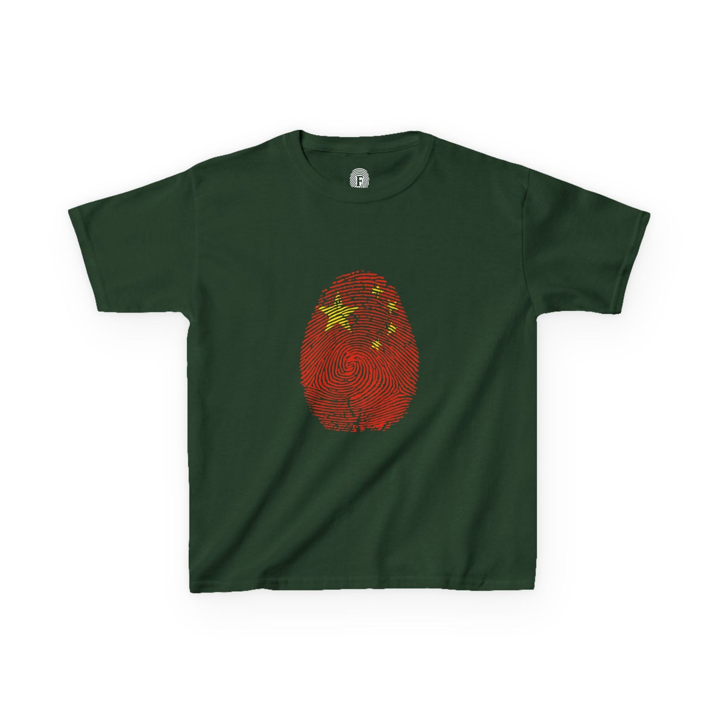 CHINA Fingerprint flag Soccer World Cup Fan T-Shirt (KIDS - UNISEX)