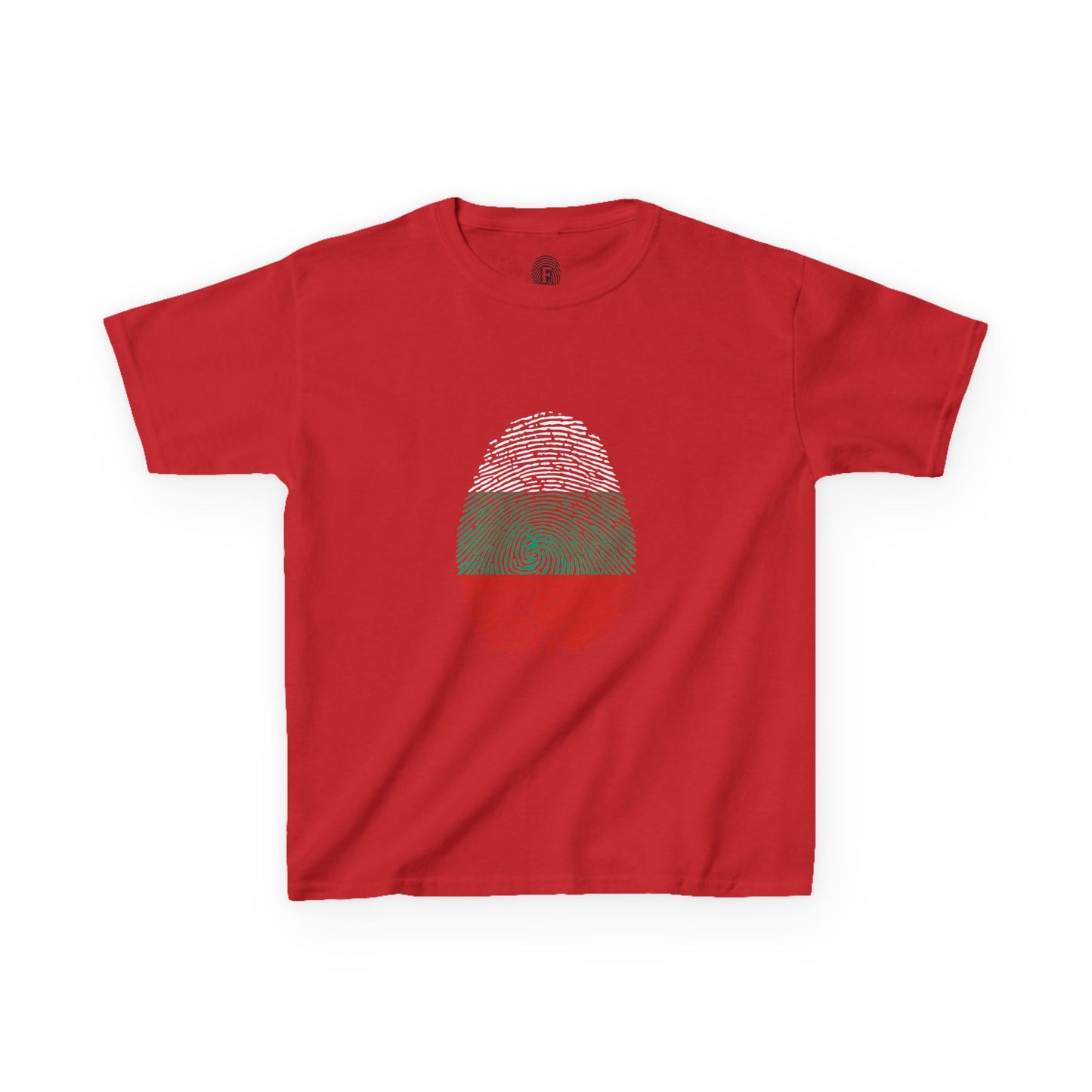 BULGARIA Fingerprint flag Soccer World Cup Fan T-Shirt (KIDS - UNISEX)