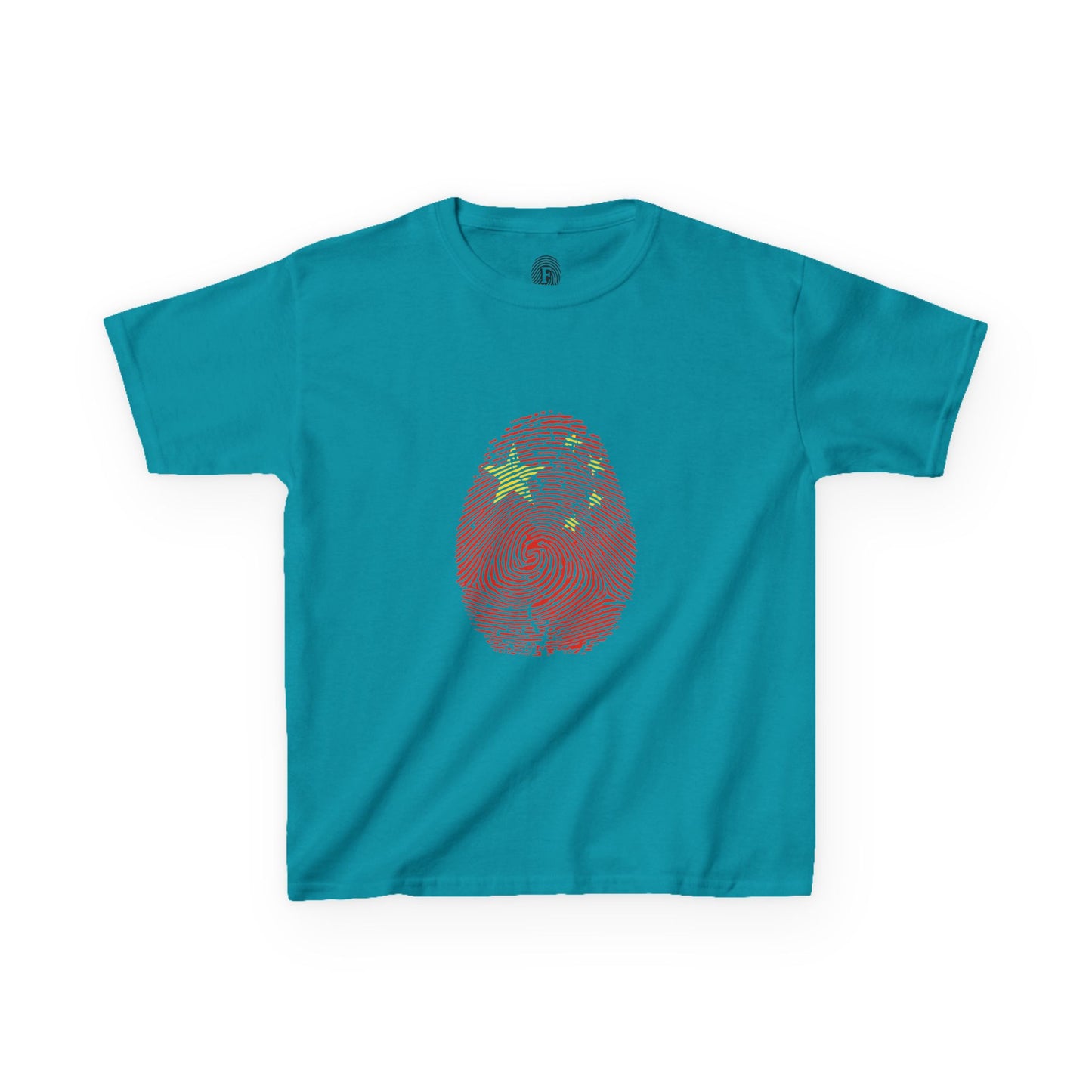 CHINA Fingerprint flag Soccer World Cup Fan T-Shirt (KIDS - UNISEX)