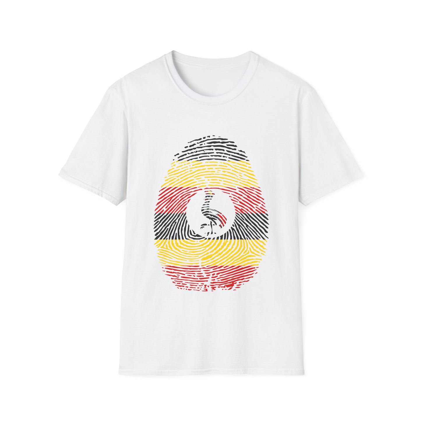 UGANDA Fingerprint flag Soccer World Cup Fan T-Shirt (WOMEN)