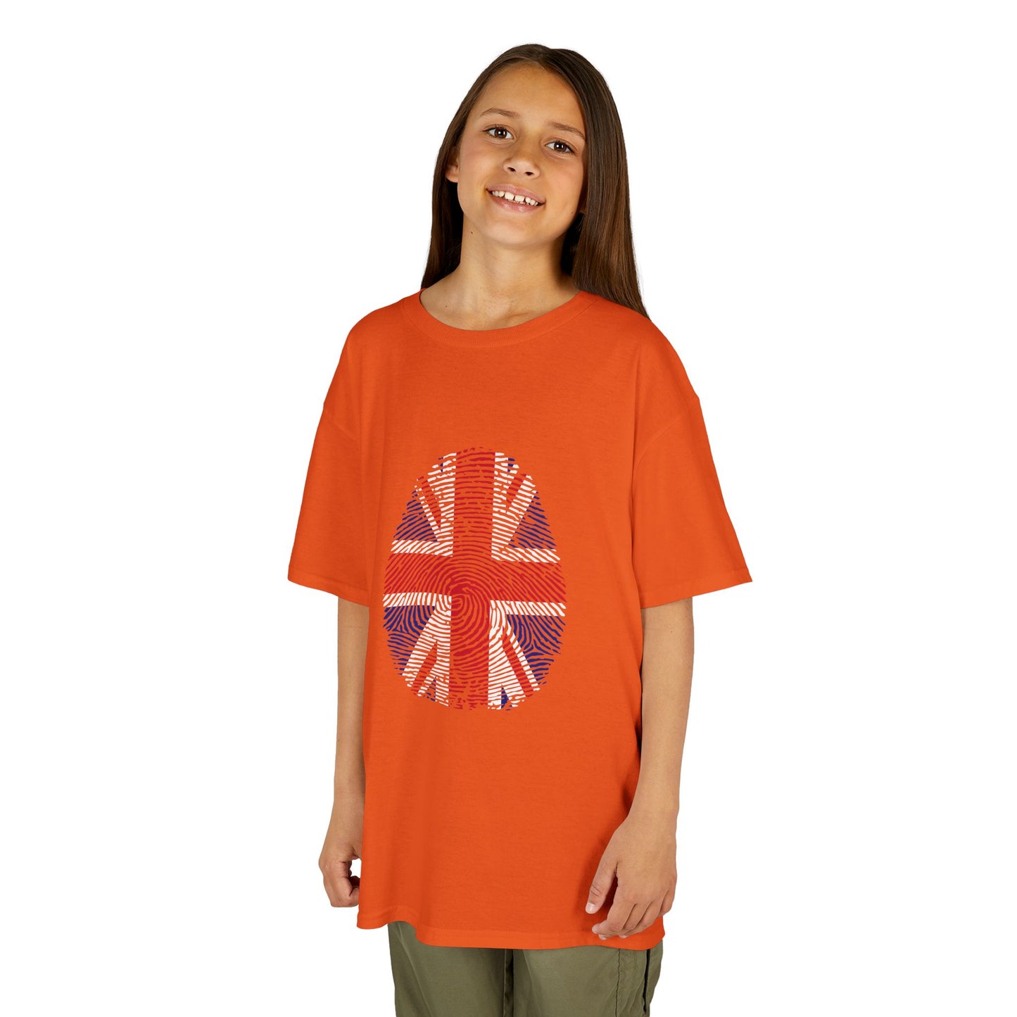 UK Fingerprint flag Soccer World Cup Fan T-Shirt (KIDS - UNISEX)