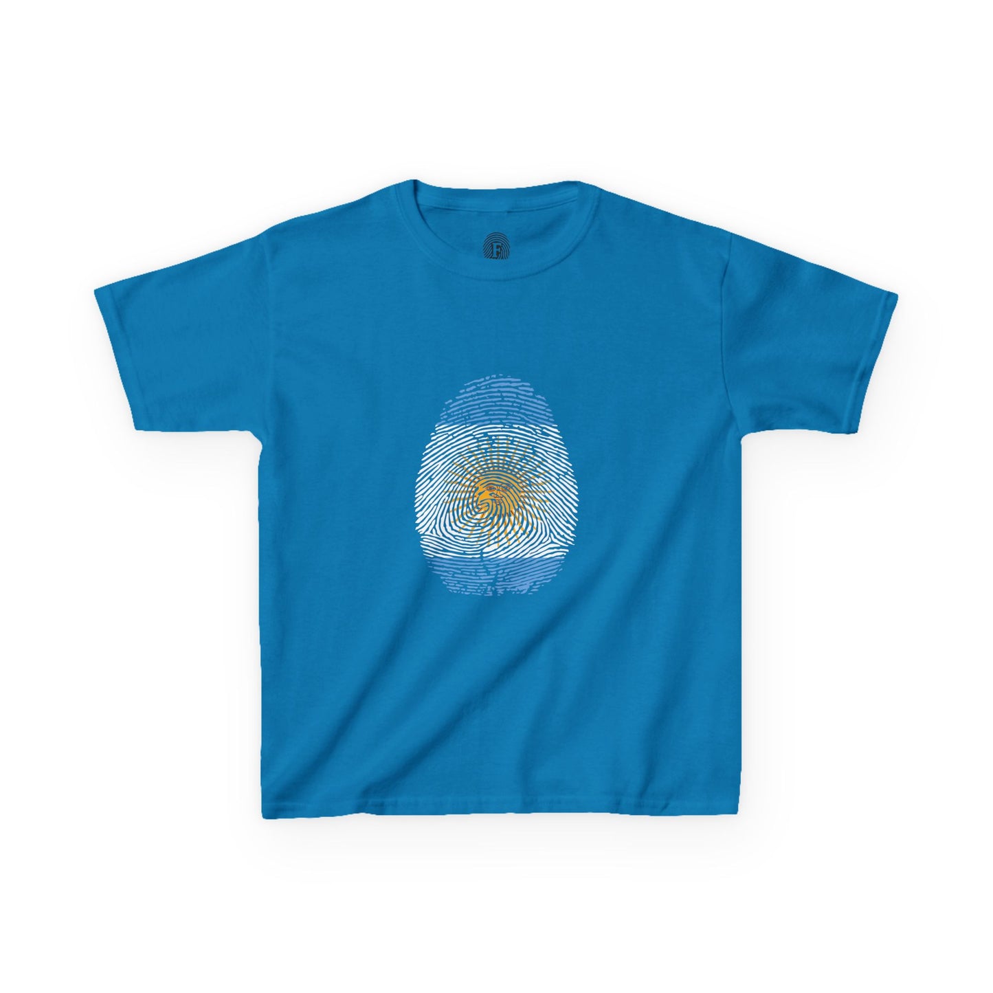ARGENTINA Fingerprint flag Soccer World Cup Fan T-Shirt (KIDS - UNISEX)