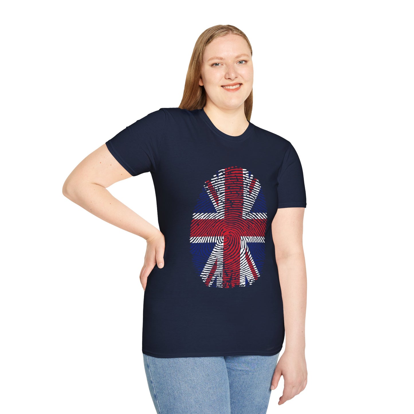 UK Fingerprint flag Soccer World Cup Fan T-Shirt (WOMEN)